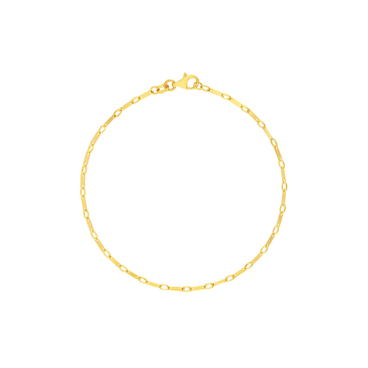 7.5" 1.85MM FLAT LINK BRACELET | 14K YELLOW GOLD | MF038982-14Y - Brownlee Jewelers