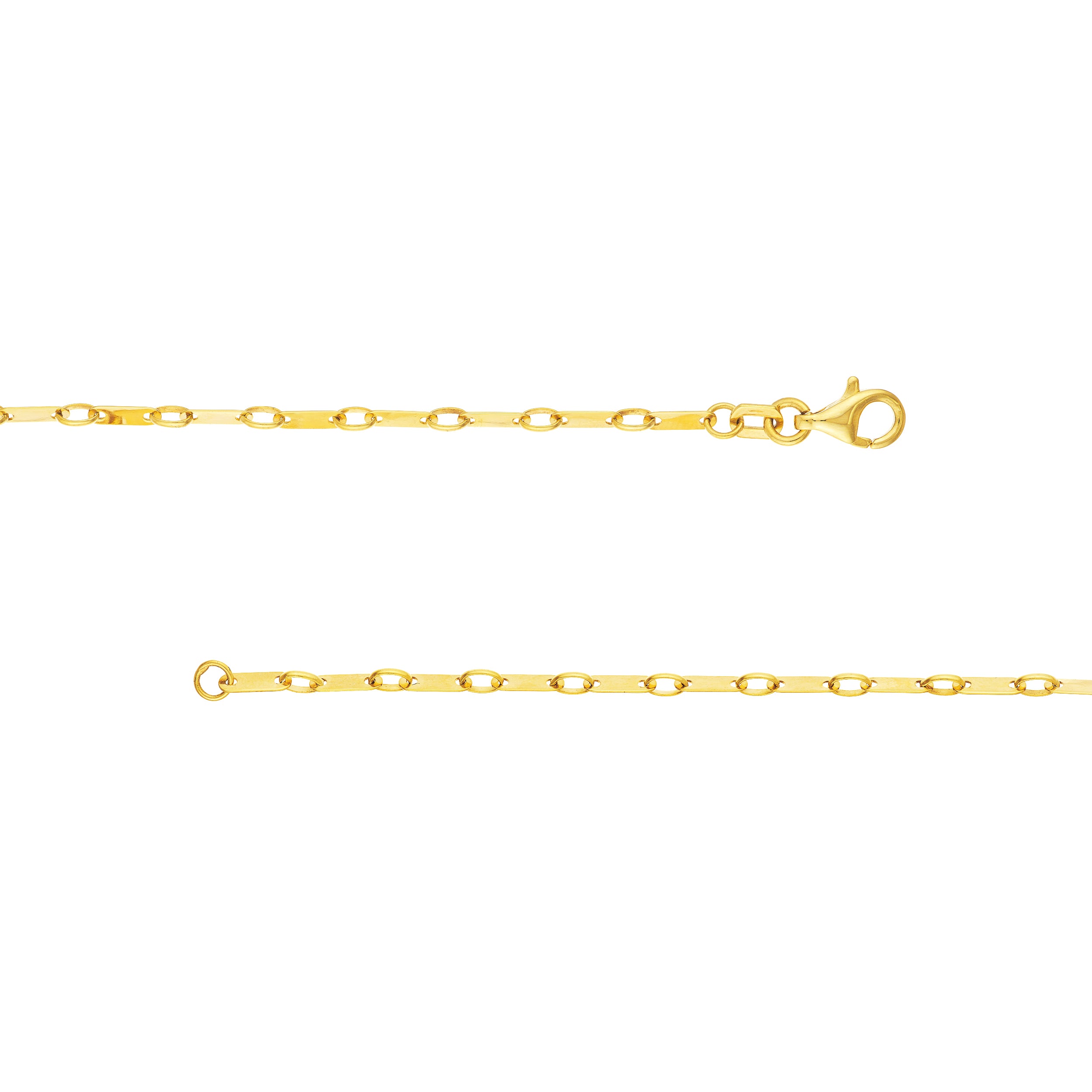 7.5" 1.85MM FLAT LINK BRACELET | 14K YELLOW GOLD | MF038982-14Y - Brownlee Jewelers