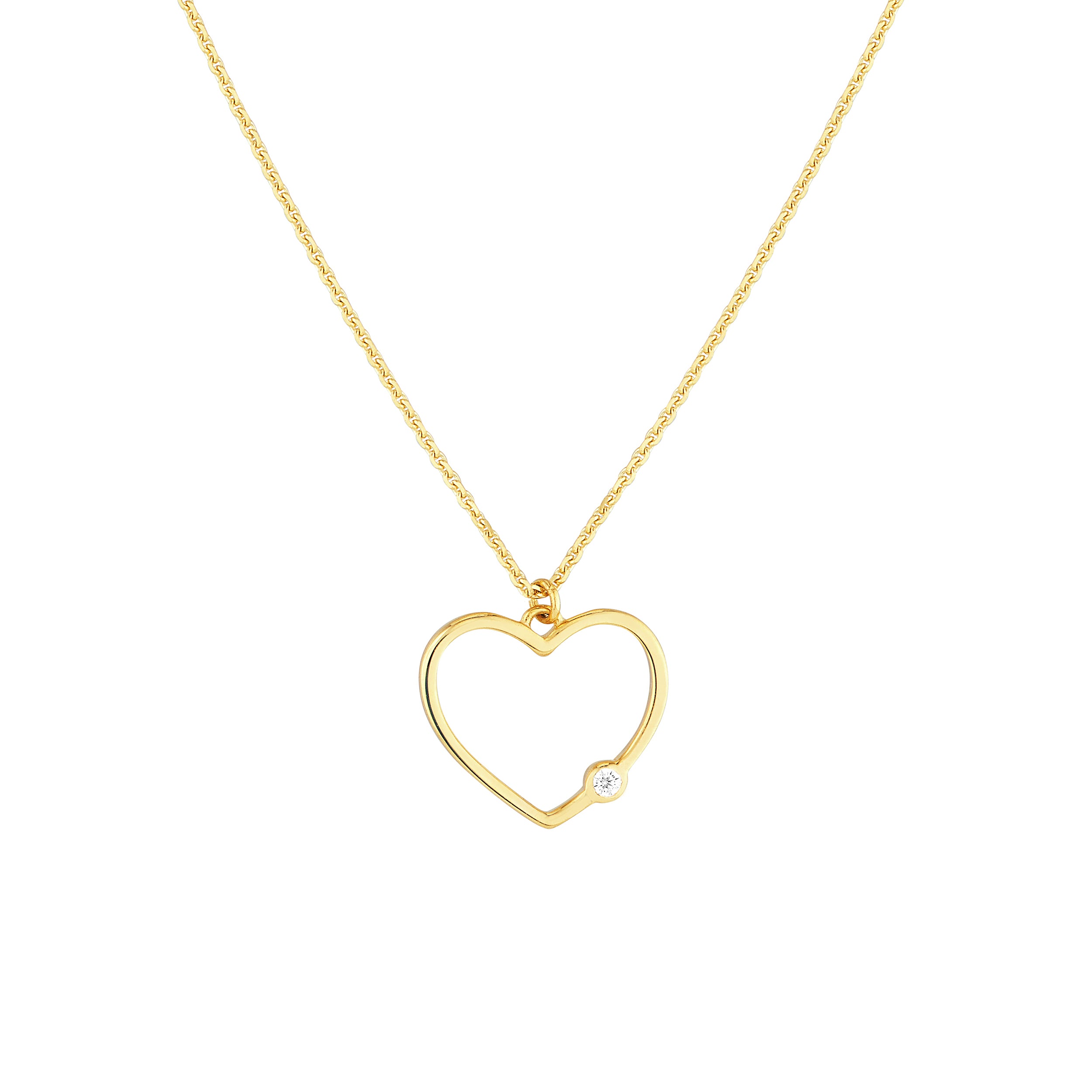 18" ADJUSTABLE OPEN ROUND NECKLACE | 14K YELLOW GOLD | MF038987-14Y - Brownlee Jewelers