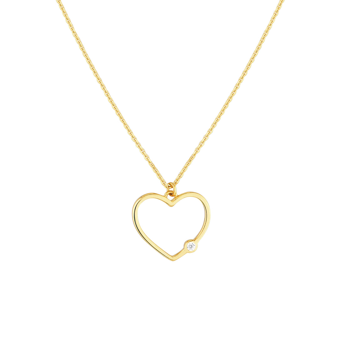 18" ADJUSTABLE OPEN ROUND NECKLACE | 14K YELLOW GOLD | MF038987-14Y - Brownlee Jewelers
