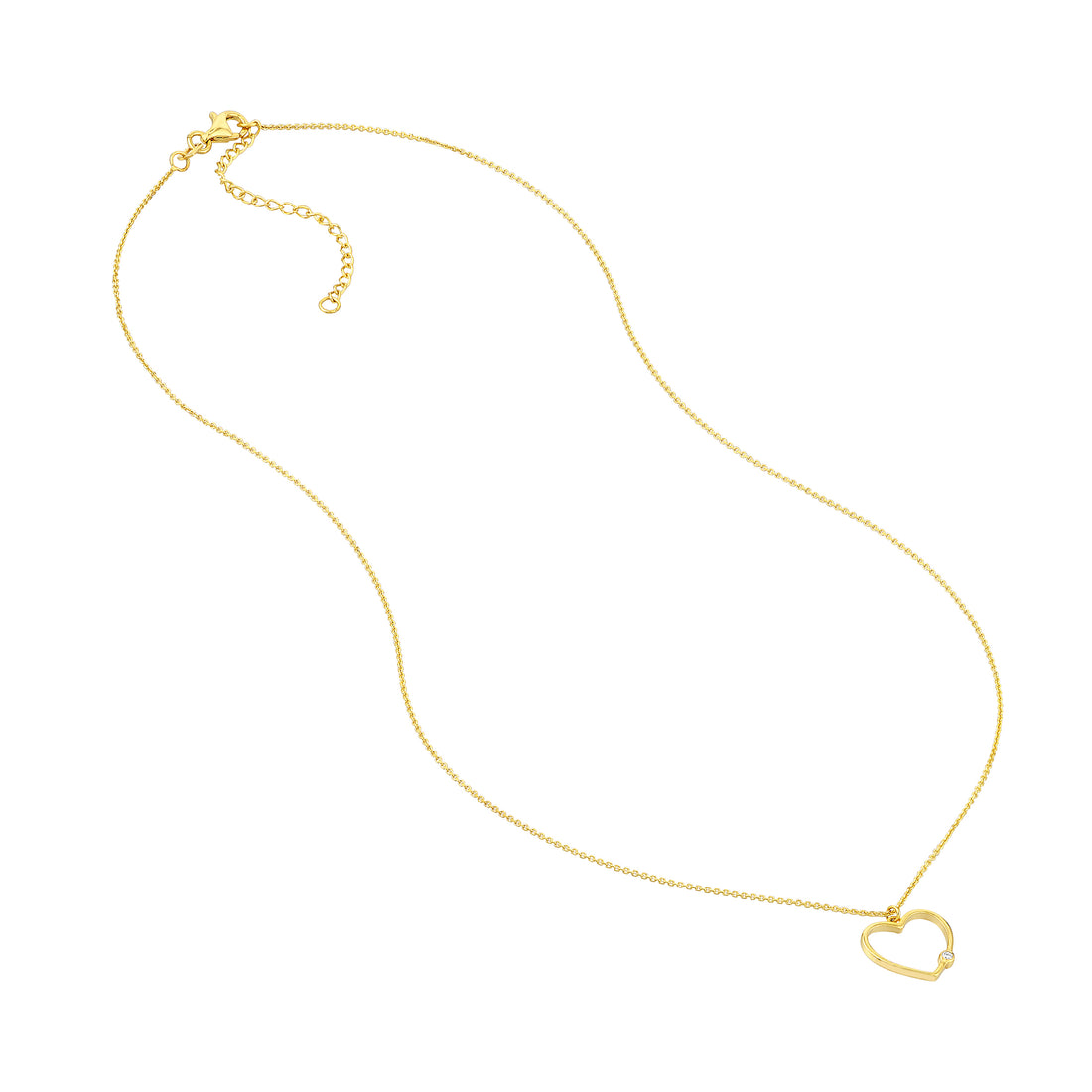 18" ADJUSTABLE OPEN ROUND NECKLACE | 14K YELLOW GOLD | MF038987-14Y - Brownlee Jewelers