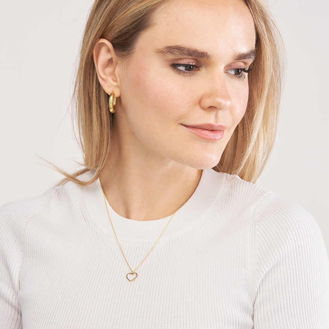 18" ADJUSTABLE OPEN ROUND NECKLACE | 14K YELLOW GOLD | MF038987-14Y - Brownlee Jewelers