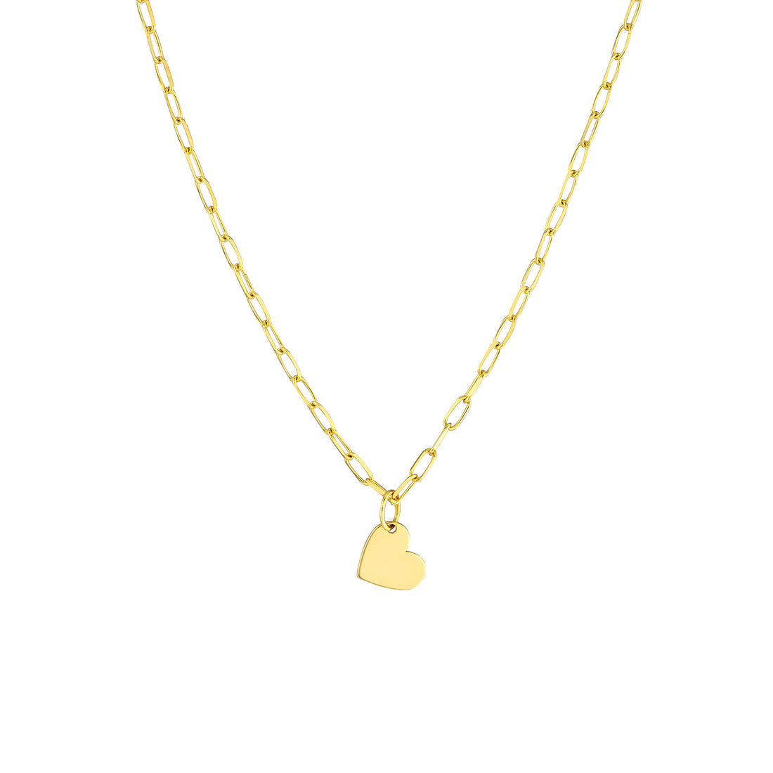 18" DROP PAPERCLIP CHAIN NECKLACE | 14K YELLOW GOLD | MF039371-14Y - Brownlee Jewelers