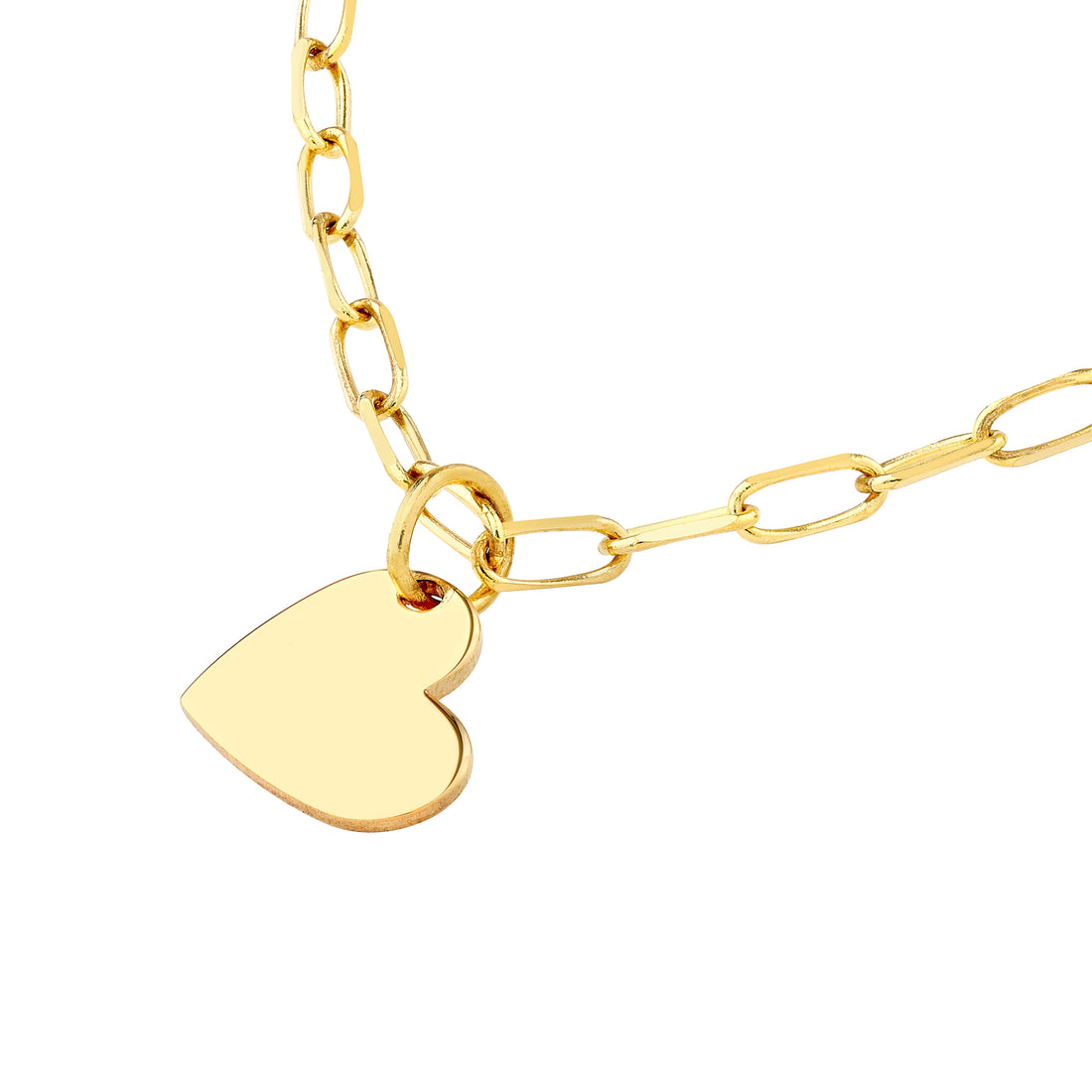 18" DROP PAPERCLIP CHAIN NECKLACE | 14K YELLOW GOLD | MF039371-14Y - Brownlee Jewelers