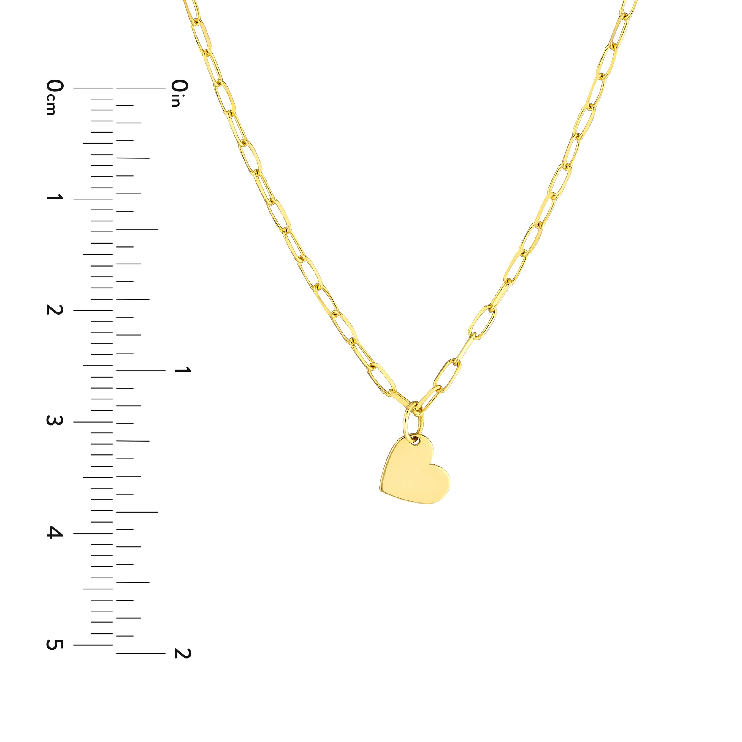 18" DROP PAPERCLIP CHAIN NECKLACE | 14K YELLOW GOLD | MF039371-14Y - Brownlee Jewelers