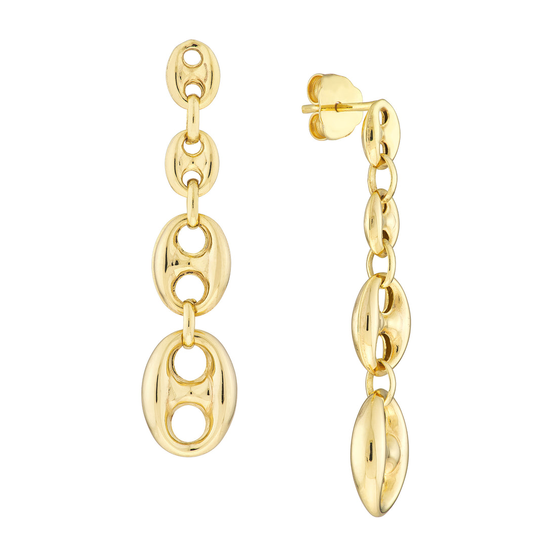TAPERED DROP MARINER DROP EARRINGS | 14K YELLOW GOLD | MF039508-14Y - Brownlee Jewelers