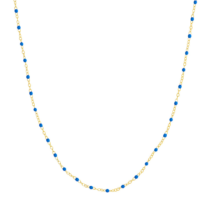 10" BLUE PIATTO CHAIN ANKLET | 14K YELLOW GOLD | MF039856-14Y - Brownlee Jewelers
