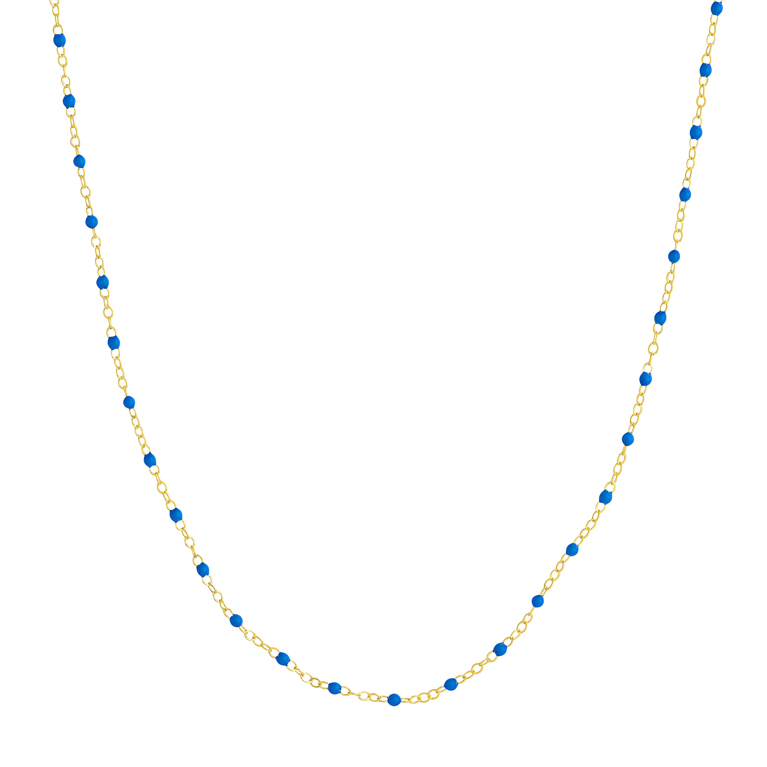 18" BLUE PIATTO CHAIN NECKLACE | 14K YELLOW GOLD | MF039856-14Y - Brownlee Jewelers