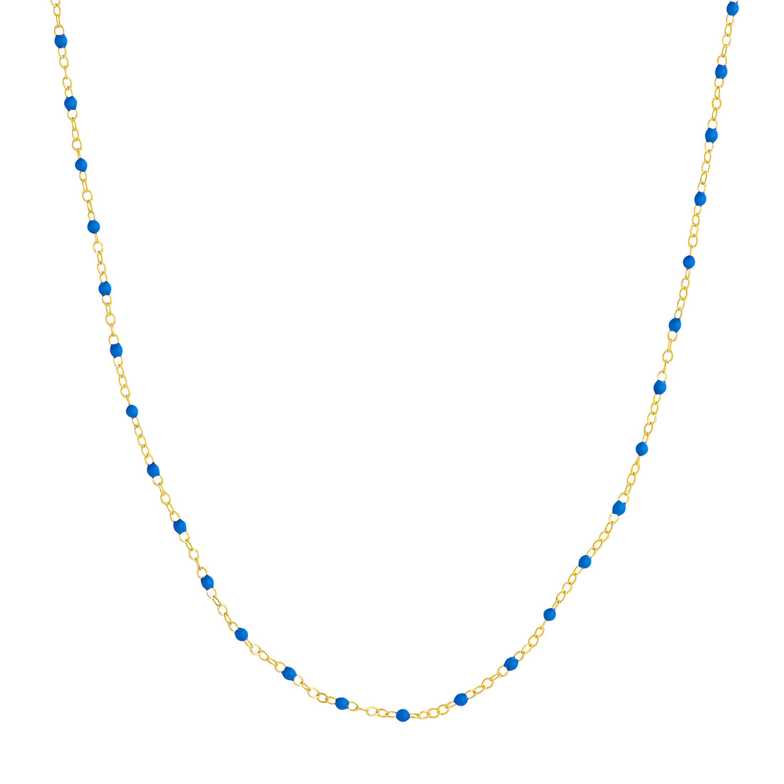 18" BLUE PIATTO CHAIN NECKLACE | 14K YELLOW GOLD | MF039856-14Y - Brownlee Jewelers