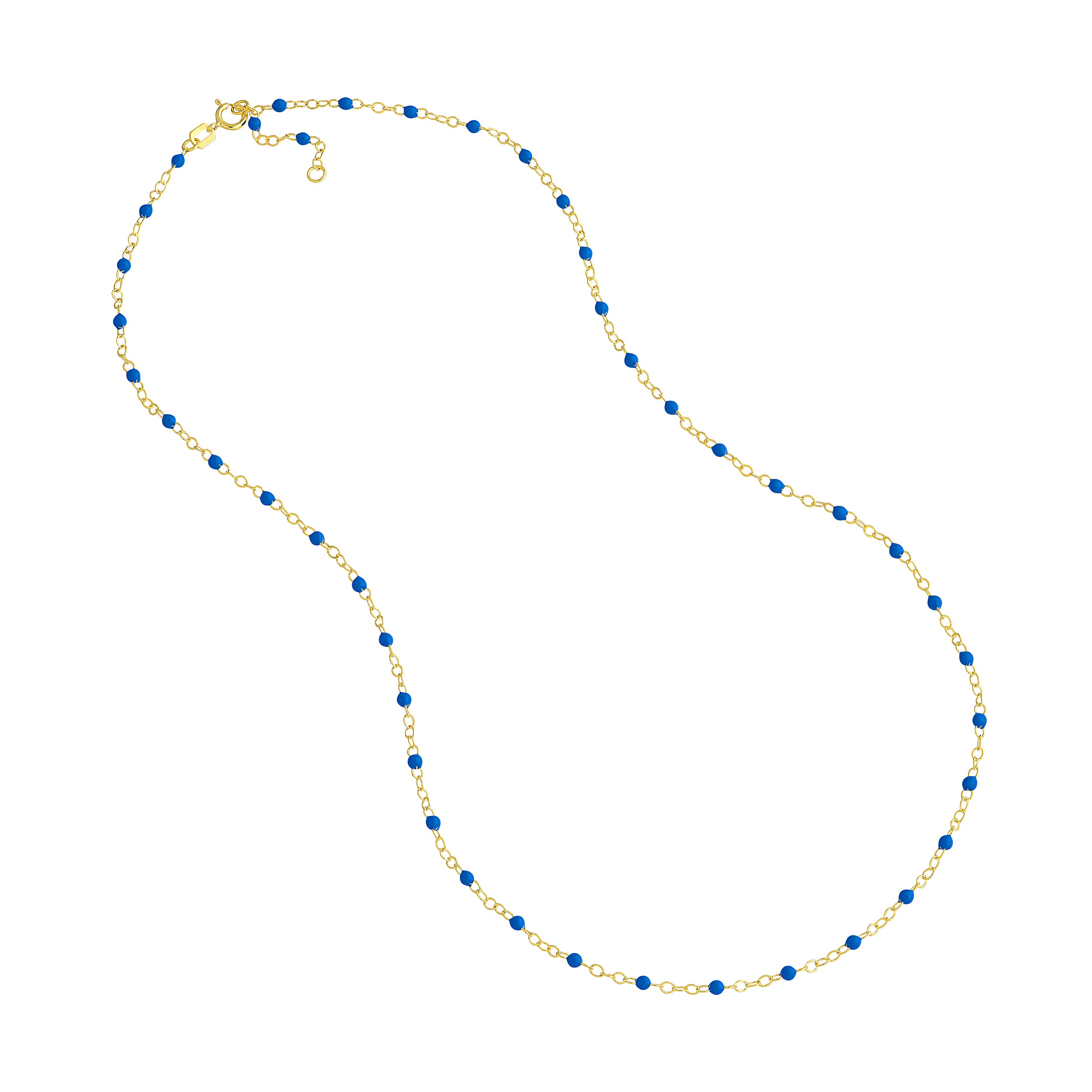10" BLUE PIATTO CHAIN ANKLET | 14K YELLOW GOLD | MF039856-14Y - Brownlee Jewelers