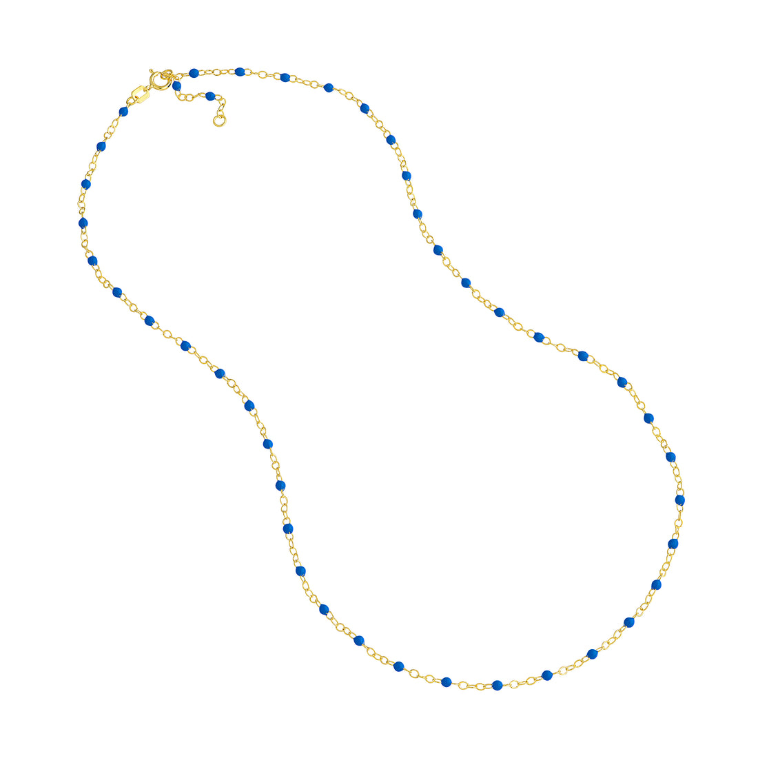 18" BLUE PIATTO CHAIN NECKLACE | 14K YELLOW GOLD | MF039856-14Y - Brownlee Jewelers