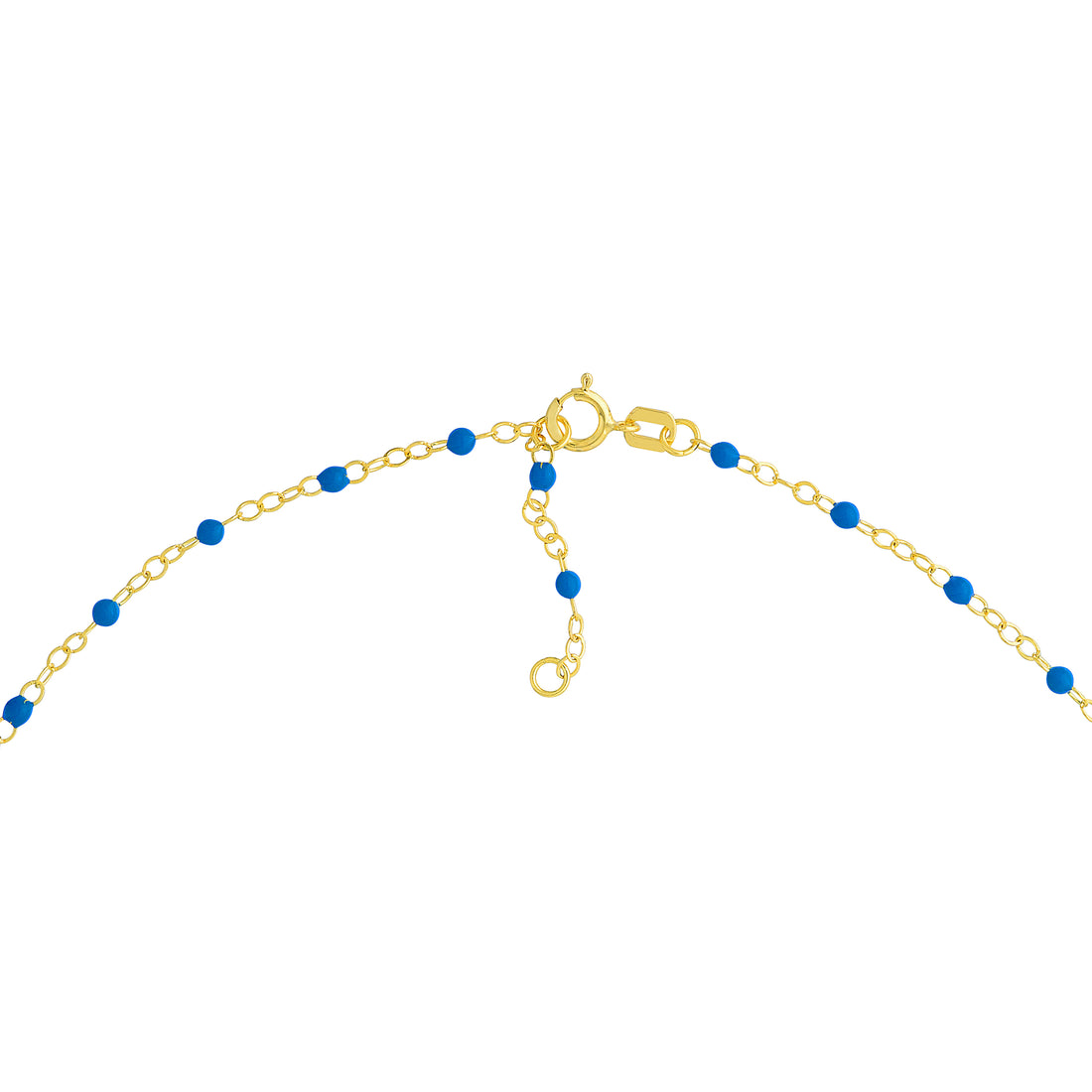 10" BLUE PIATTO CHAIN ANKLET | 14K YELLOW GOLD | MF039856-14Y - Brownlee Jewelers