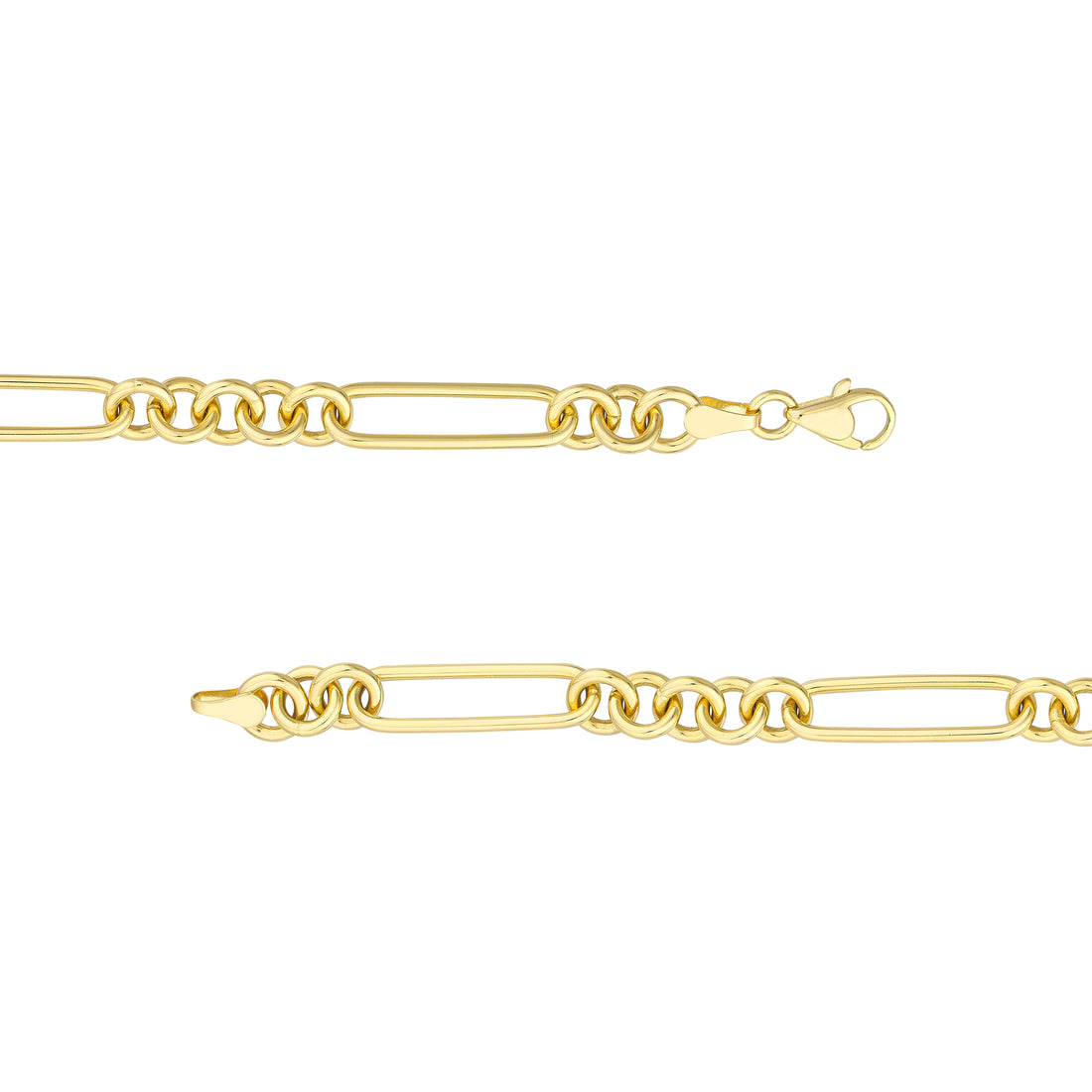 7.5" ROUND PAPERCLIP CHAIN BRACELET | 14K YELLOW GOLD | MF040117-14Y - Brownlee Jewelers