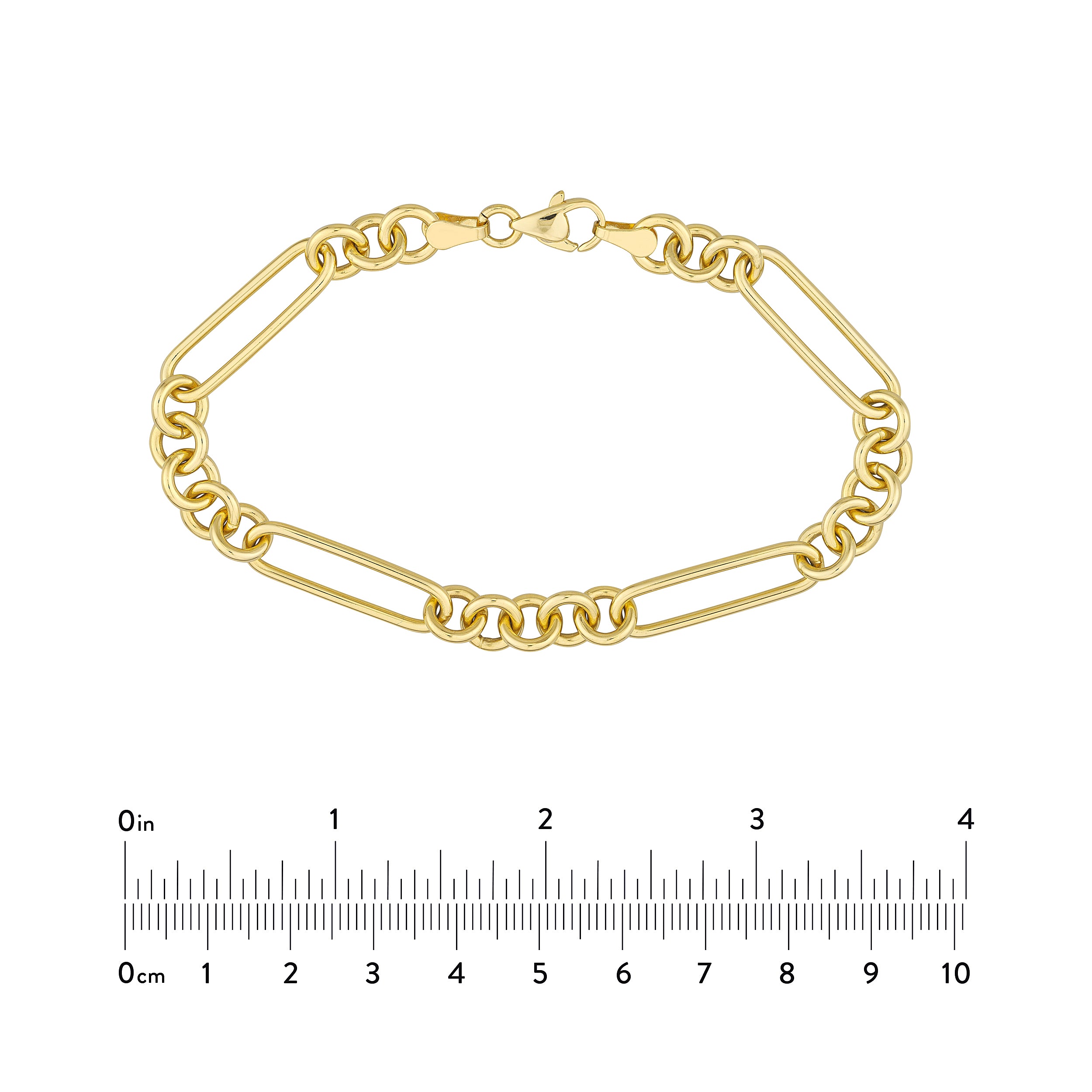 7.5" ROUND PAPERCLIP CHAIN BRACELET | 14K YELLOW GOLD | MF040117-14Y - Brownlee Jewelers