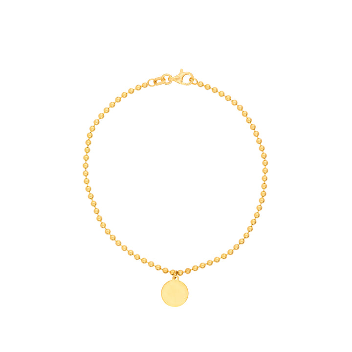 7.5" 2MM DISC BEAD CHAIN BRACELET | 14K YELLOW GOLD | MF040645-14Y - Brownlee Jewelers