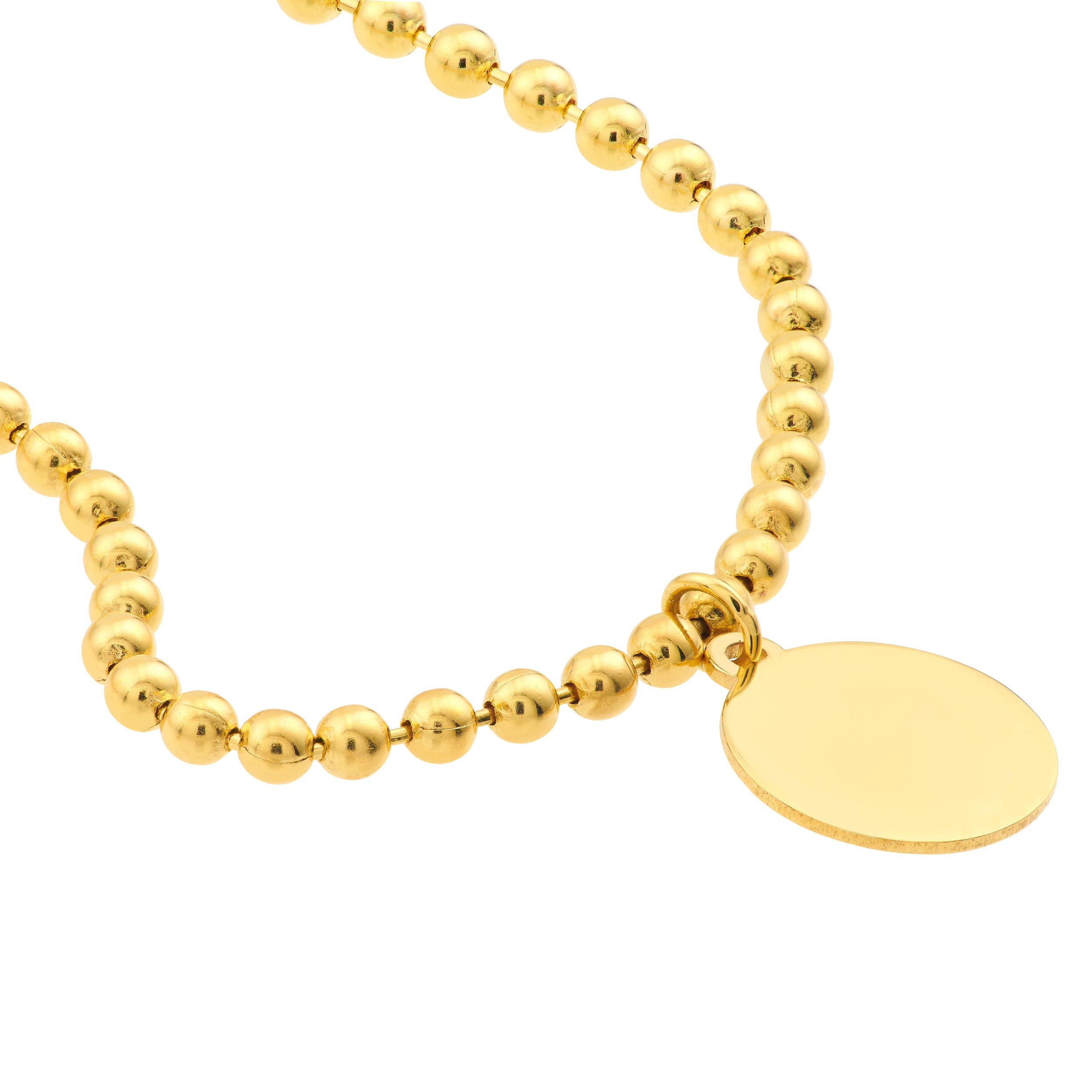 7.5" 2MM DISC BEAD CHAIN BRACELET | 14K YELLOW GOLD | MF040645-14Y - Brownlee Jewelers