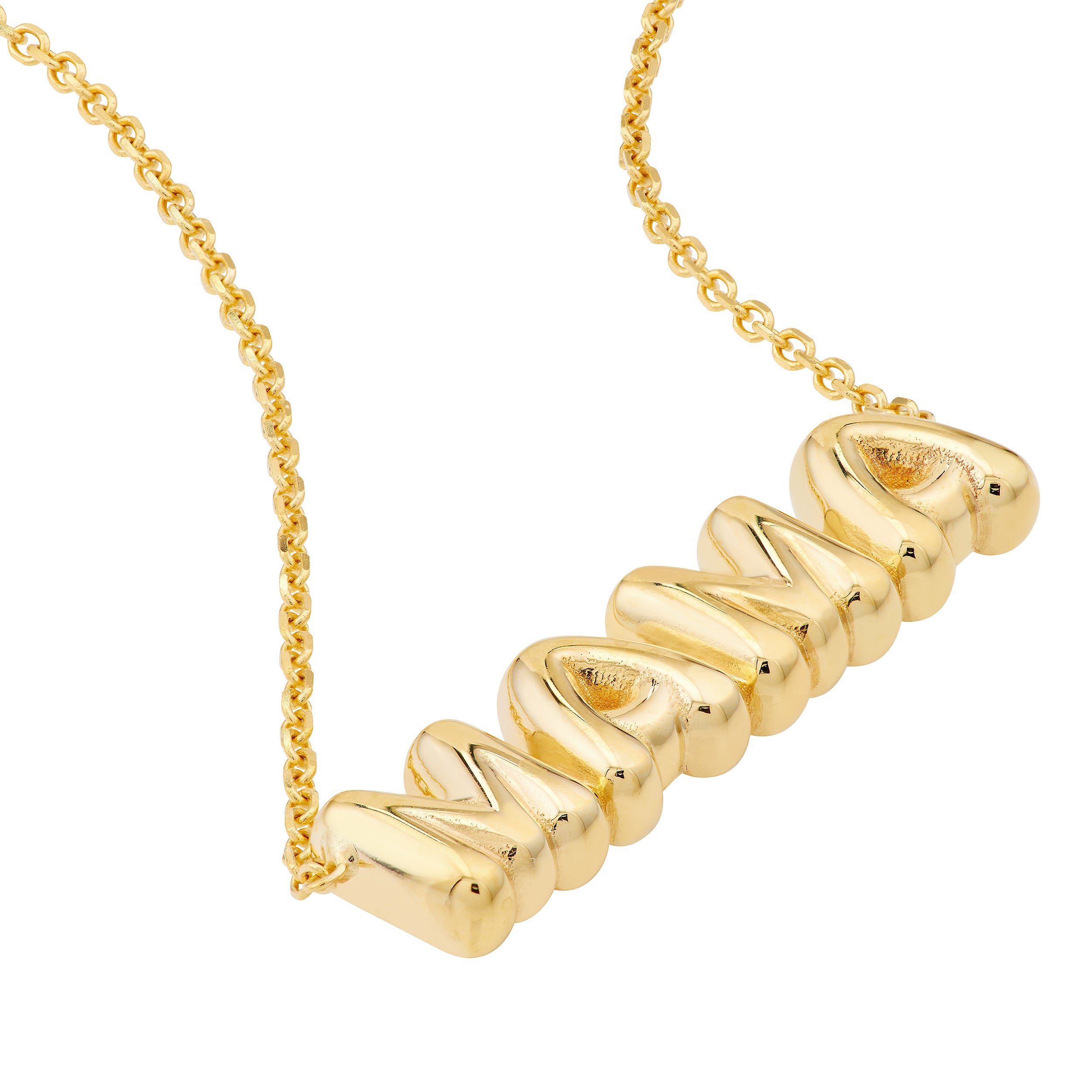 18" ADJUSTABLE PUFFED NECKLACE | 14K YELLOW GOLD | MF040889-14Y - Brownlee Jewelers