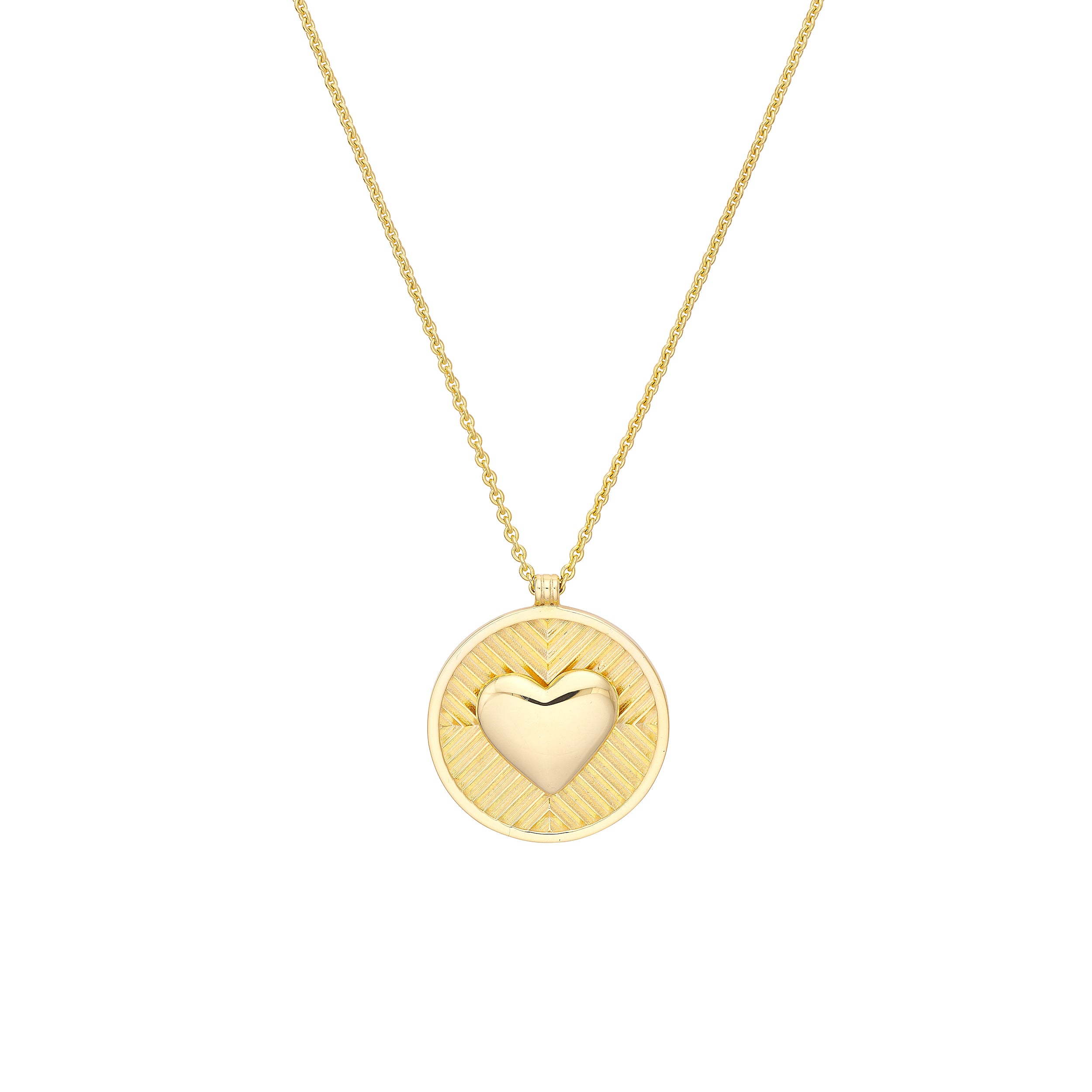 18" HEART PENDANT NECKLACE | 14K YELLOW GOLD | MF040902-14Y - Brownlee Jewelers