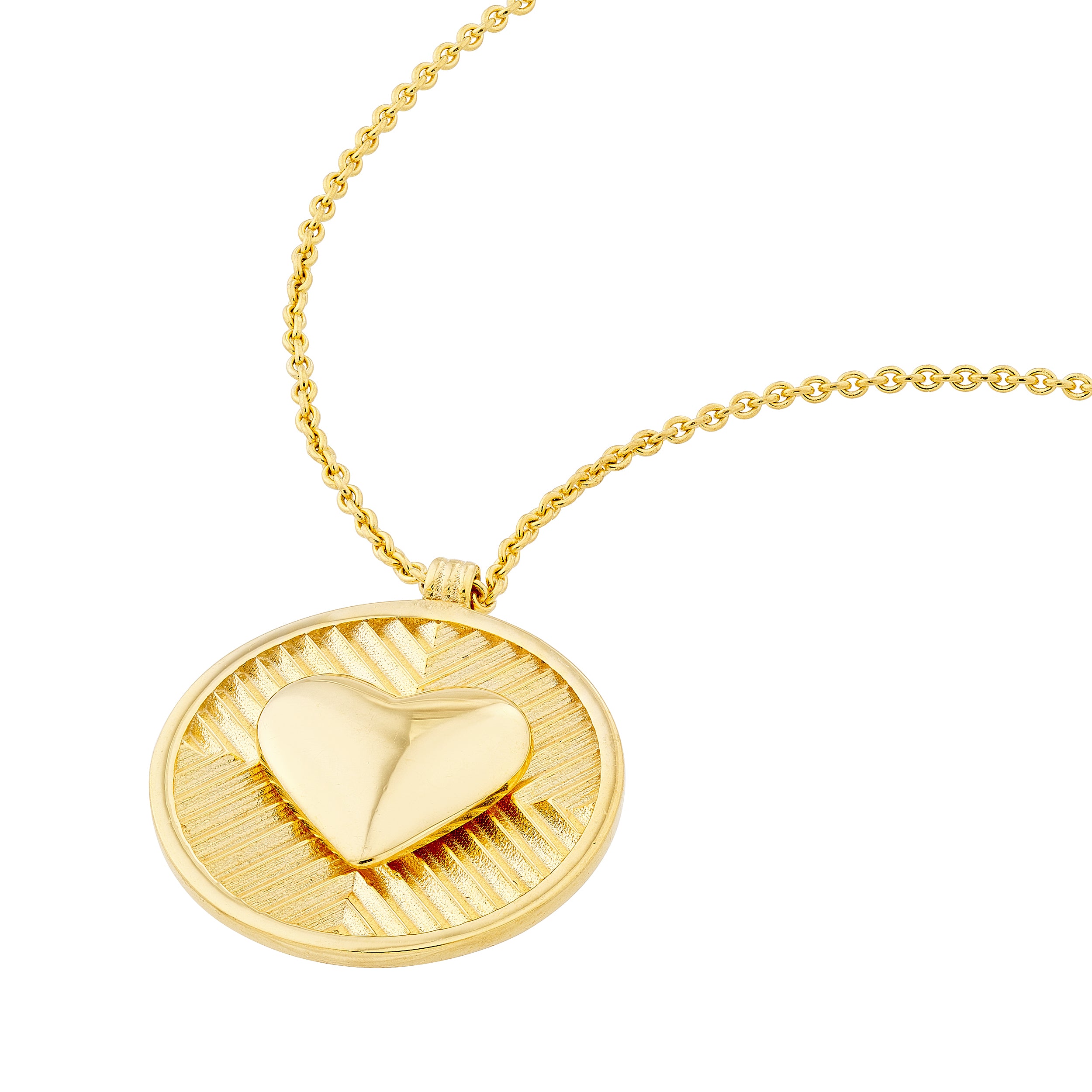 18" HEART PENDANT NECKLACE | 14K YELLOW GOLD | MF040902-14Y - Brownlee Jewelers