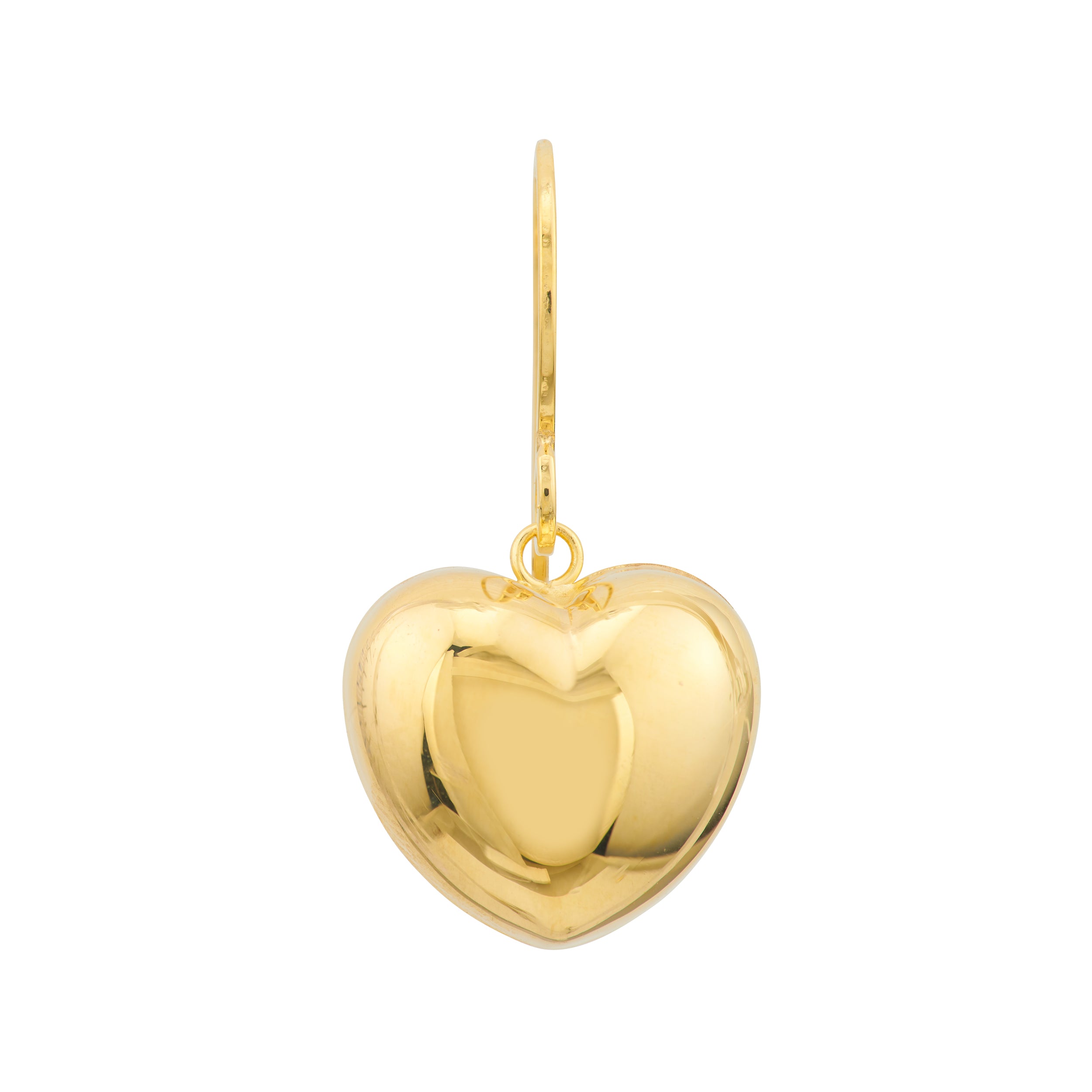 FISH HOOK HEART EARRINGS | 14K YELLOW GOLD | MF040904-14Y - Brownlee Jewelers