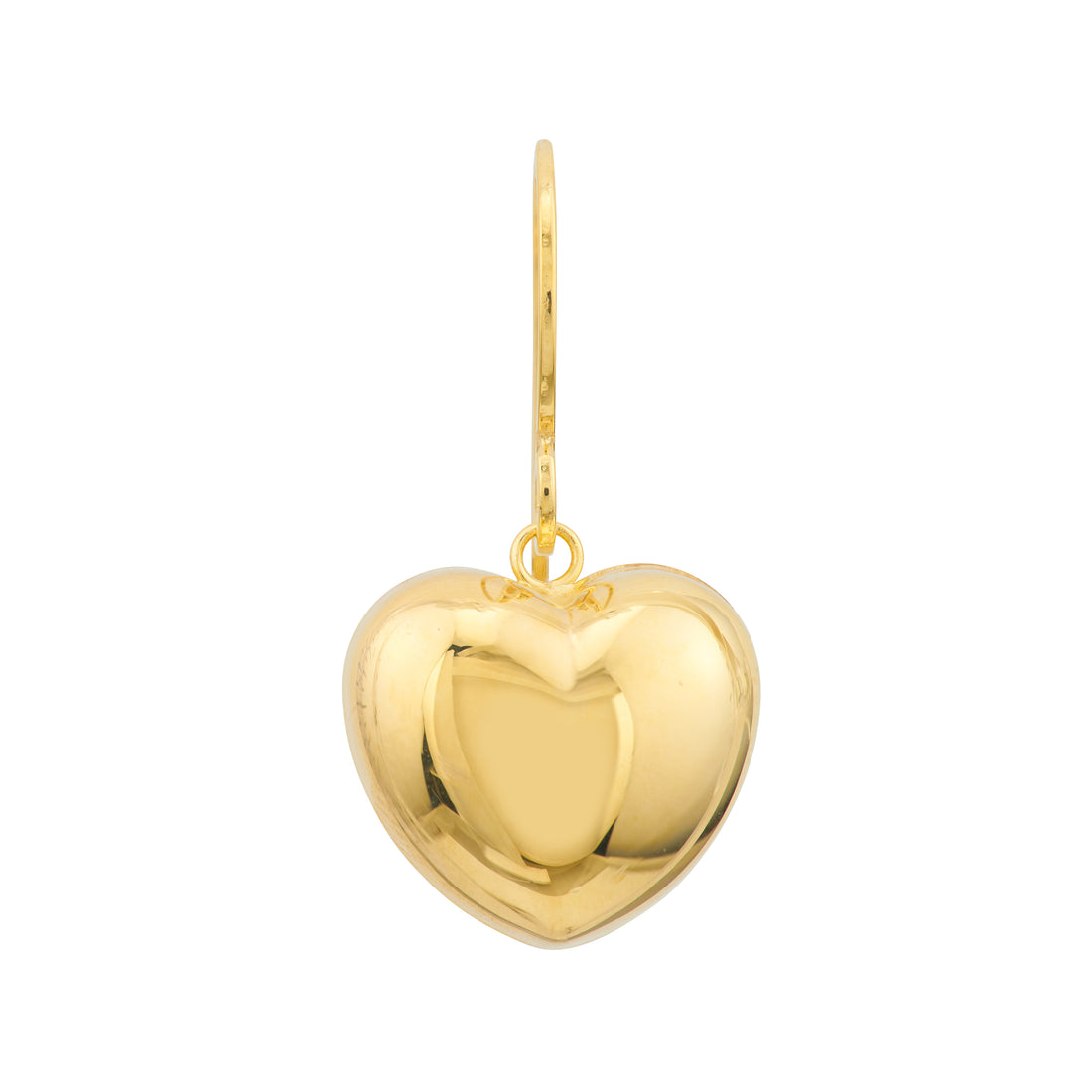 FISH HOOK HEART EARRINGS | 14K YELLOW GOLD | MF040904-14Y - Brownlee Jewelers