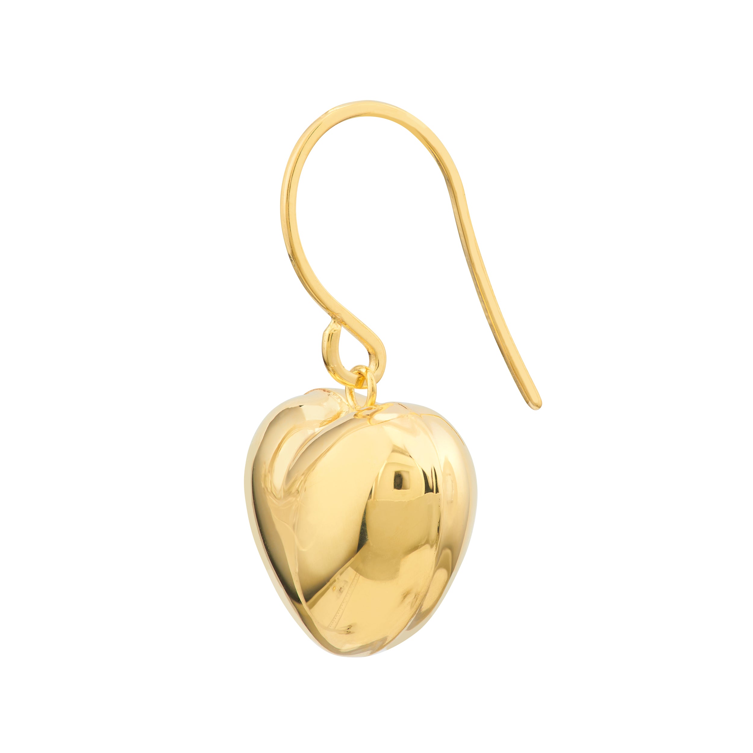 FISH HOOK HEART EARRINGS | 14K YELLOW GOLD | MF040904-14Y - Brownlee Jewelers