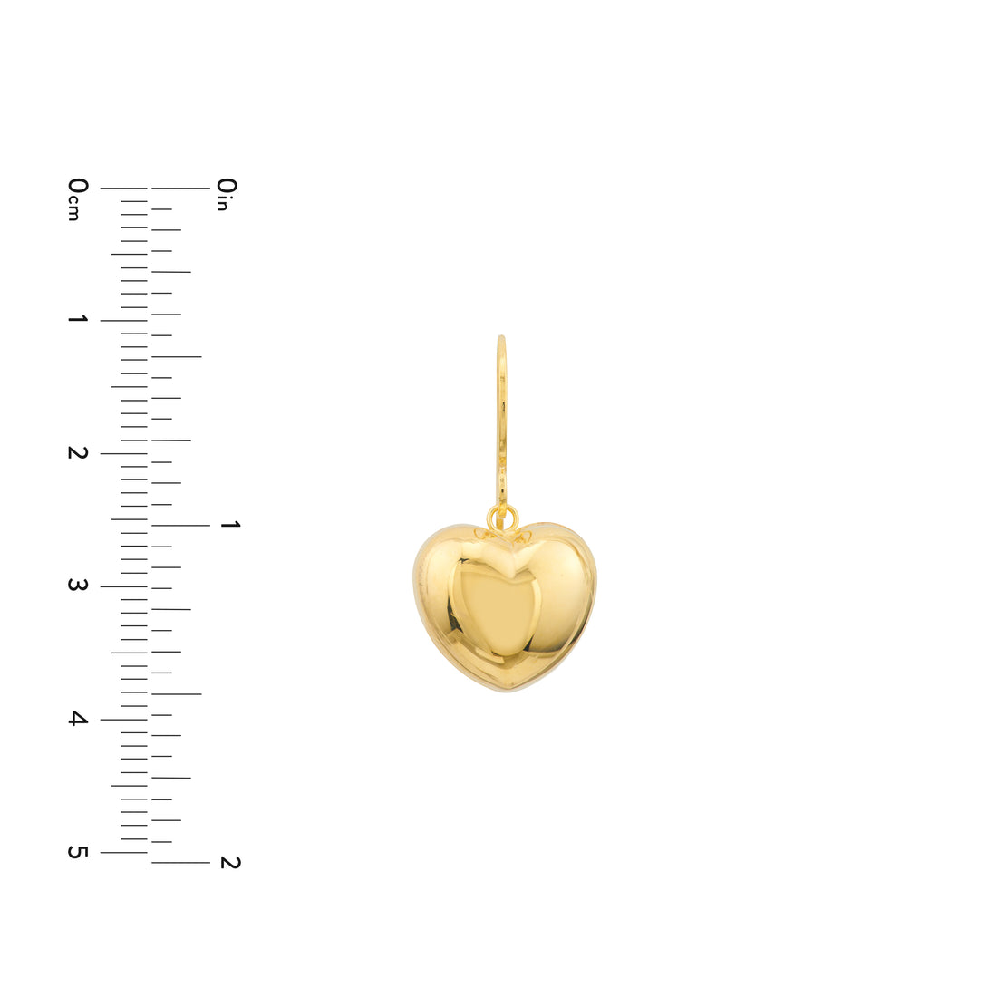 FISH HOOK HEART EARRINGS | 14K YELLOW GOLD | MF040904-14Y - Brownlee Jewelers