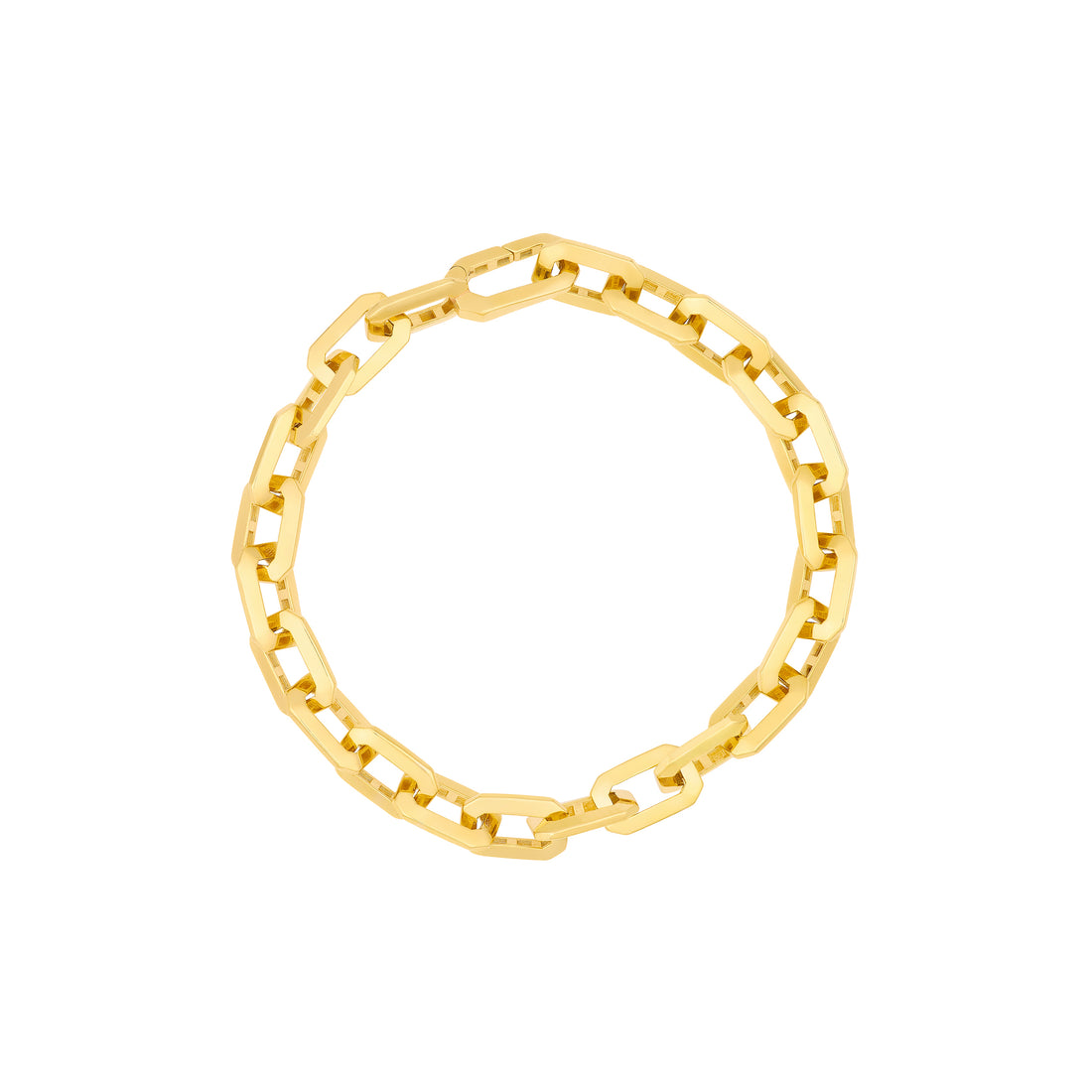 8.5" LONG LINK OCTAGON BRACELET | 14K YELLOW GOLD | MF042269-14Y - Brownlee Jewelers