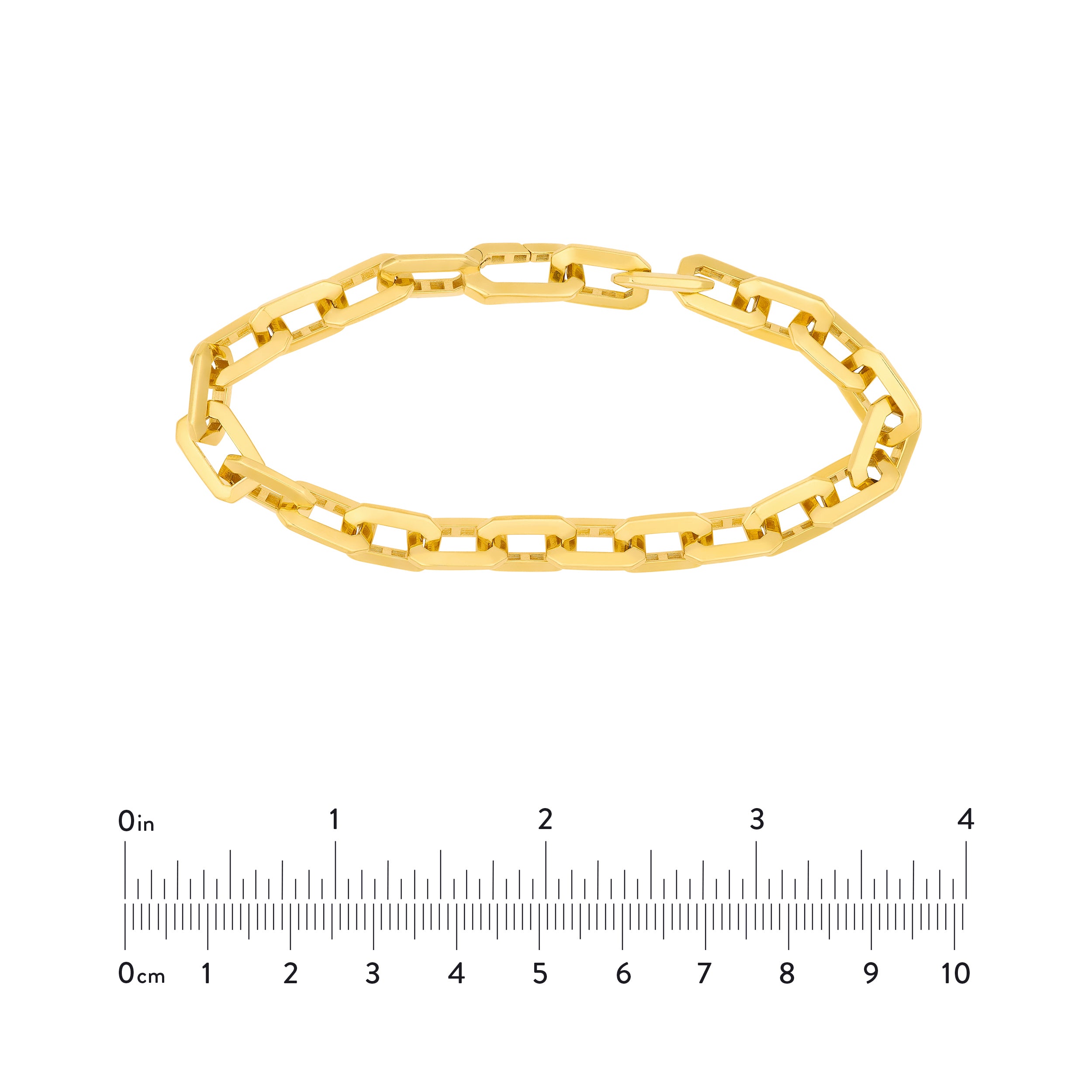 8.5" LONG LINK OCTAGON BRACELET | 14K YELLOW GOLD | MF042269-14Y - Brownlee Jewelers