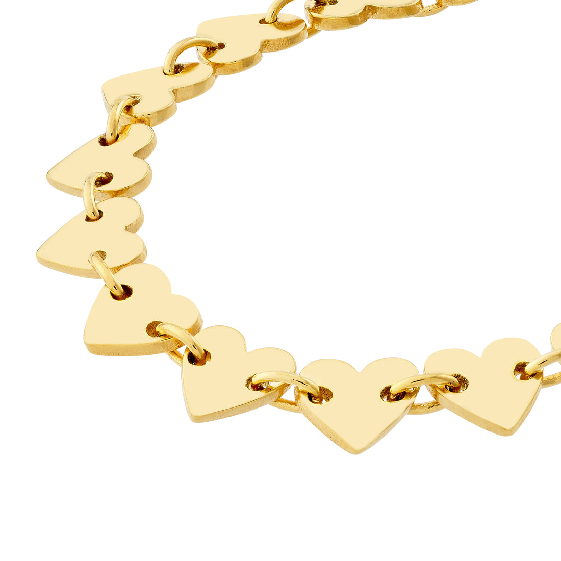 7.5" ADJUSTABLE HEART BRACELET | 14K YELLOW GOLD | MF042523-14Y - Brownlee Jewelers
