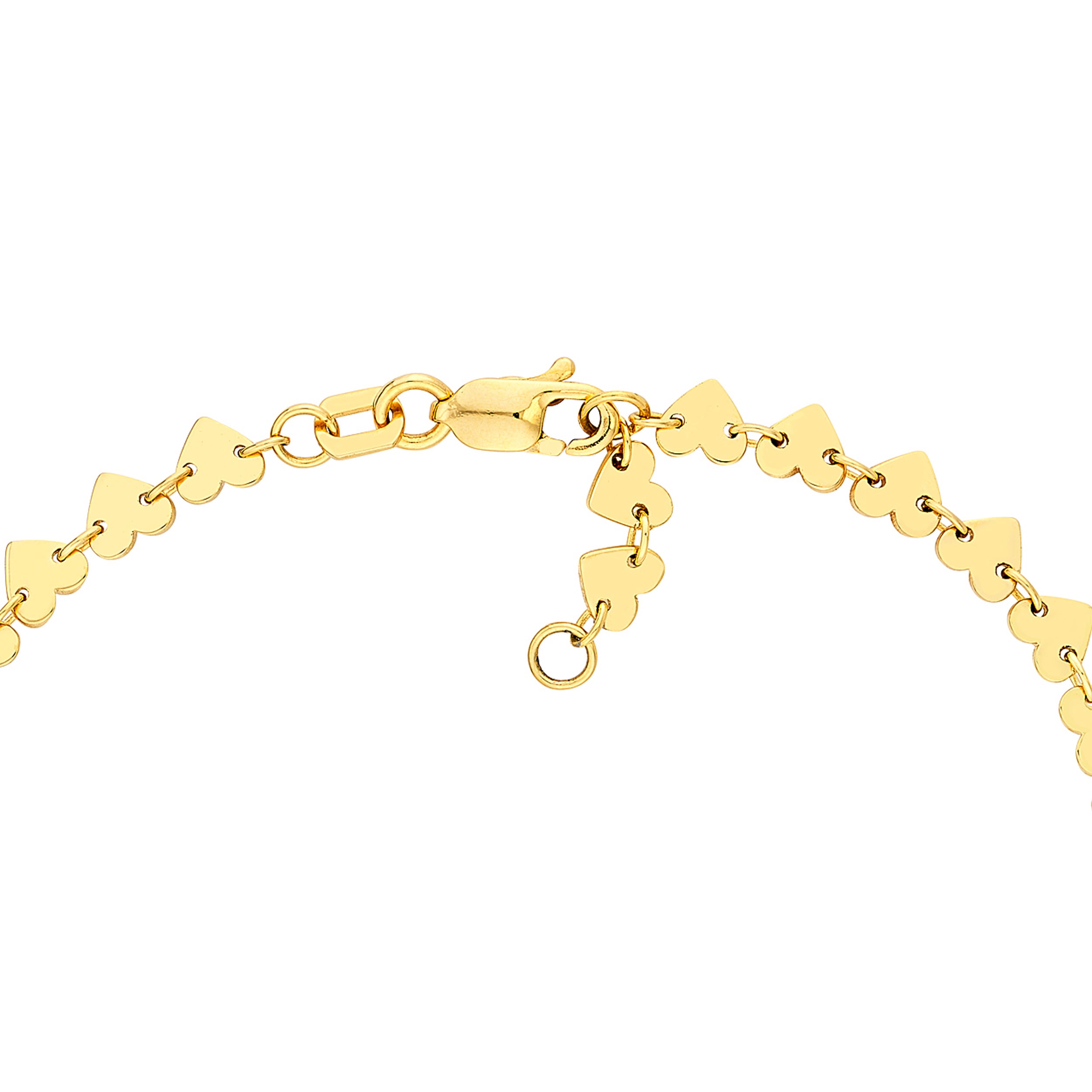 7.5" ADJUSTABLE HEART BRACELET | 14K YELLOW GOLD | MF042523-14Y - Brownlee Jewelers