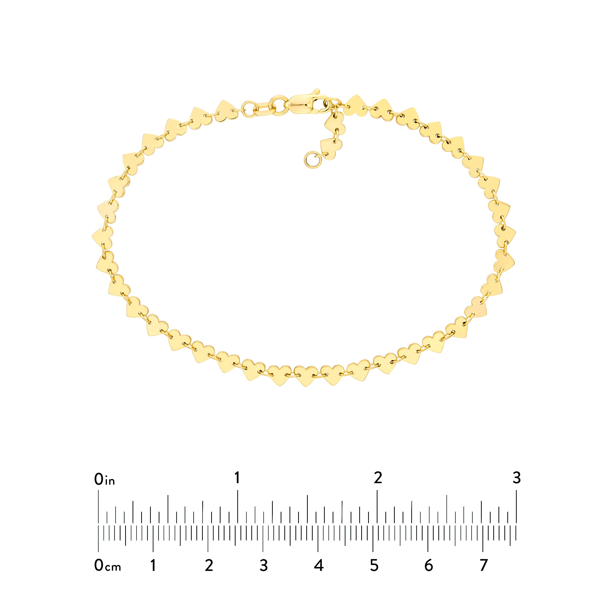 7.5" ADJUSTABLE HEART BRACELET | 14K YELLOW GOLD | MF042523-14Y - Brownlee Jewelers