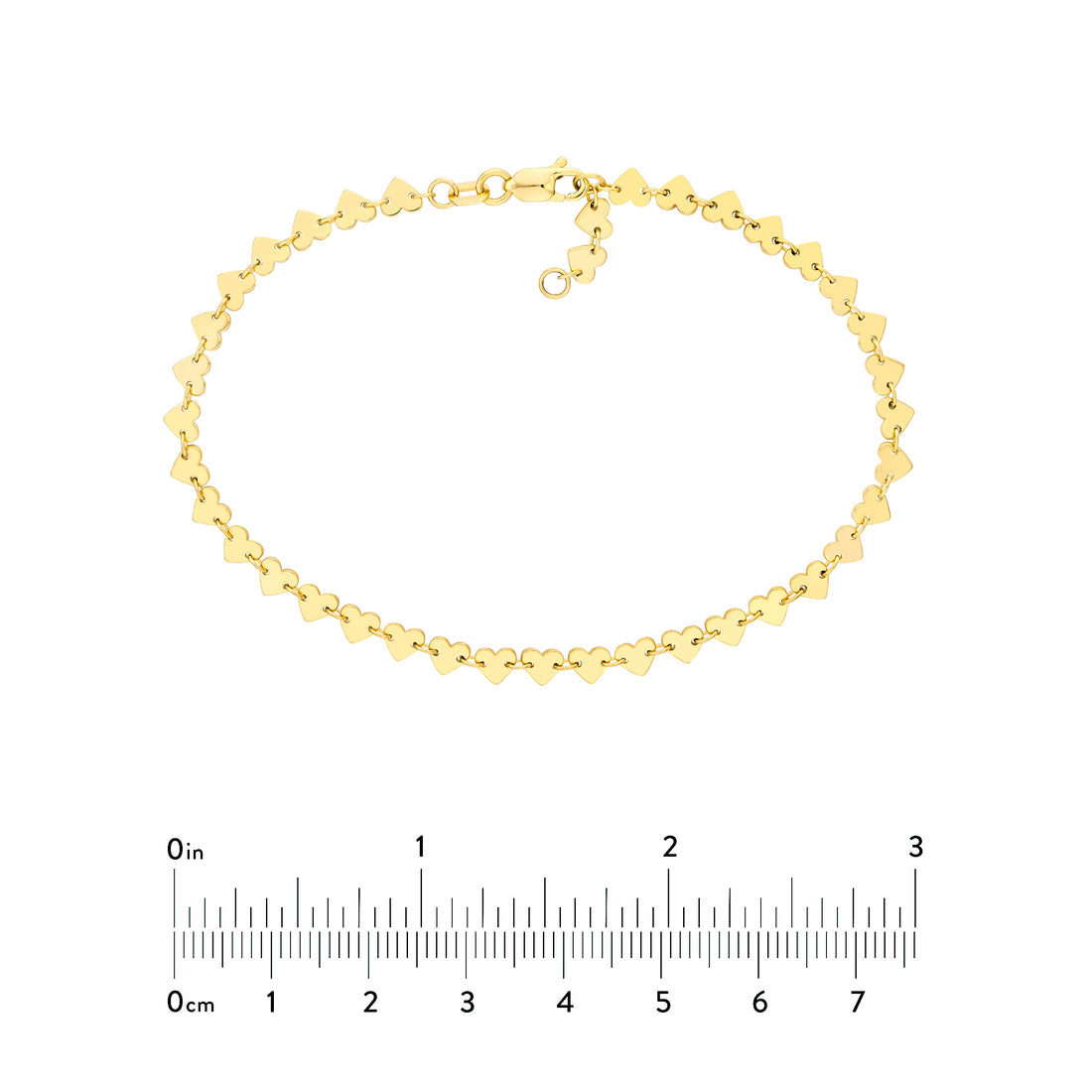 7.5" ADJUSTABLE HEART BRACELET | 14K YELLOW GOLD | MF042523-14Y - Brownlee Jewelers