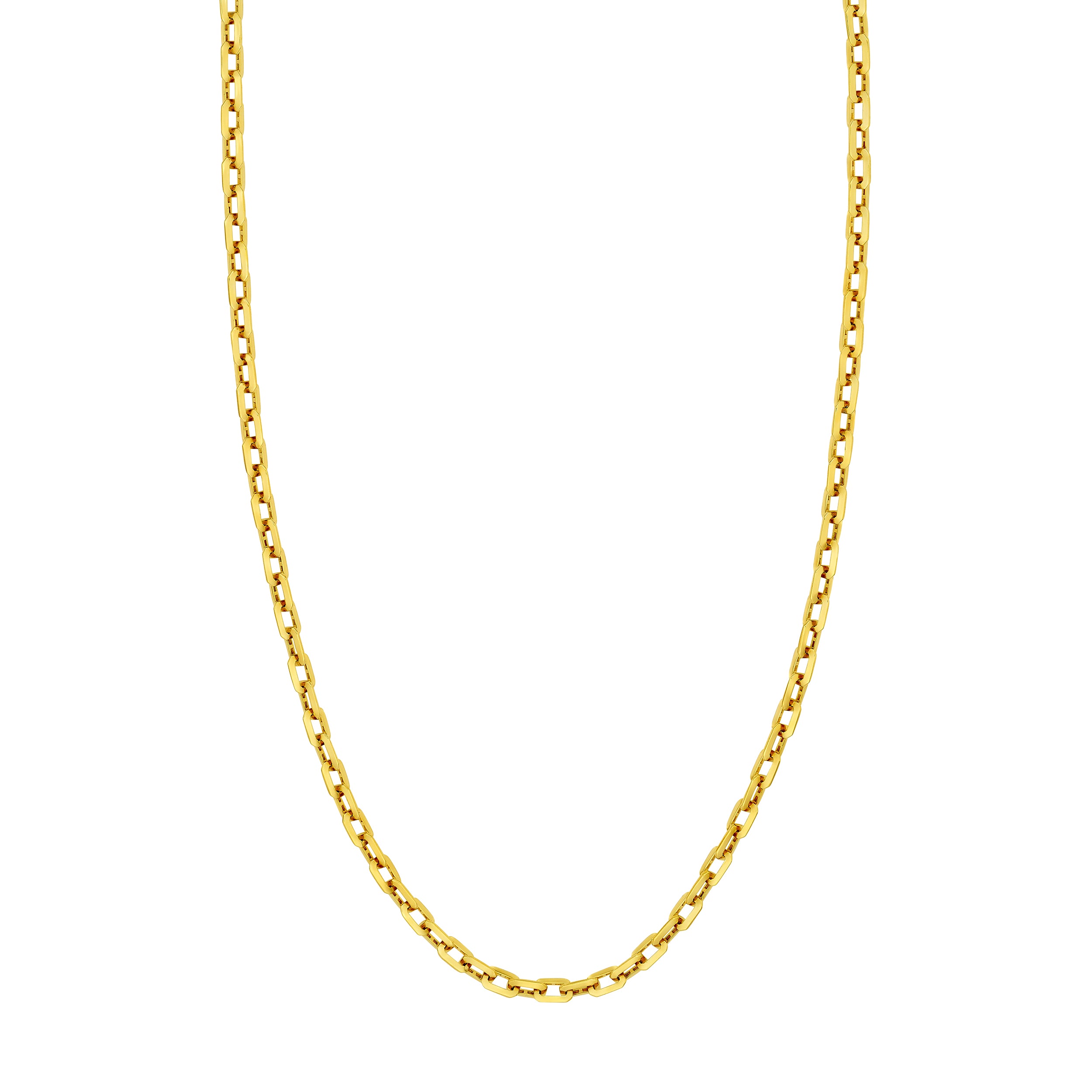 18" LONG LINK OCTAGON NECKLACE | 14K YELLOW GOLD | MF043579-14Y - Brownlee Jewelers