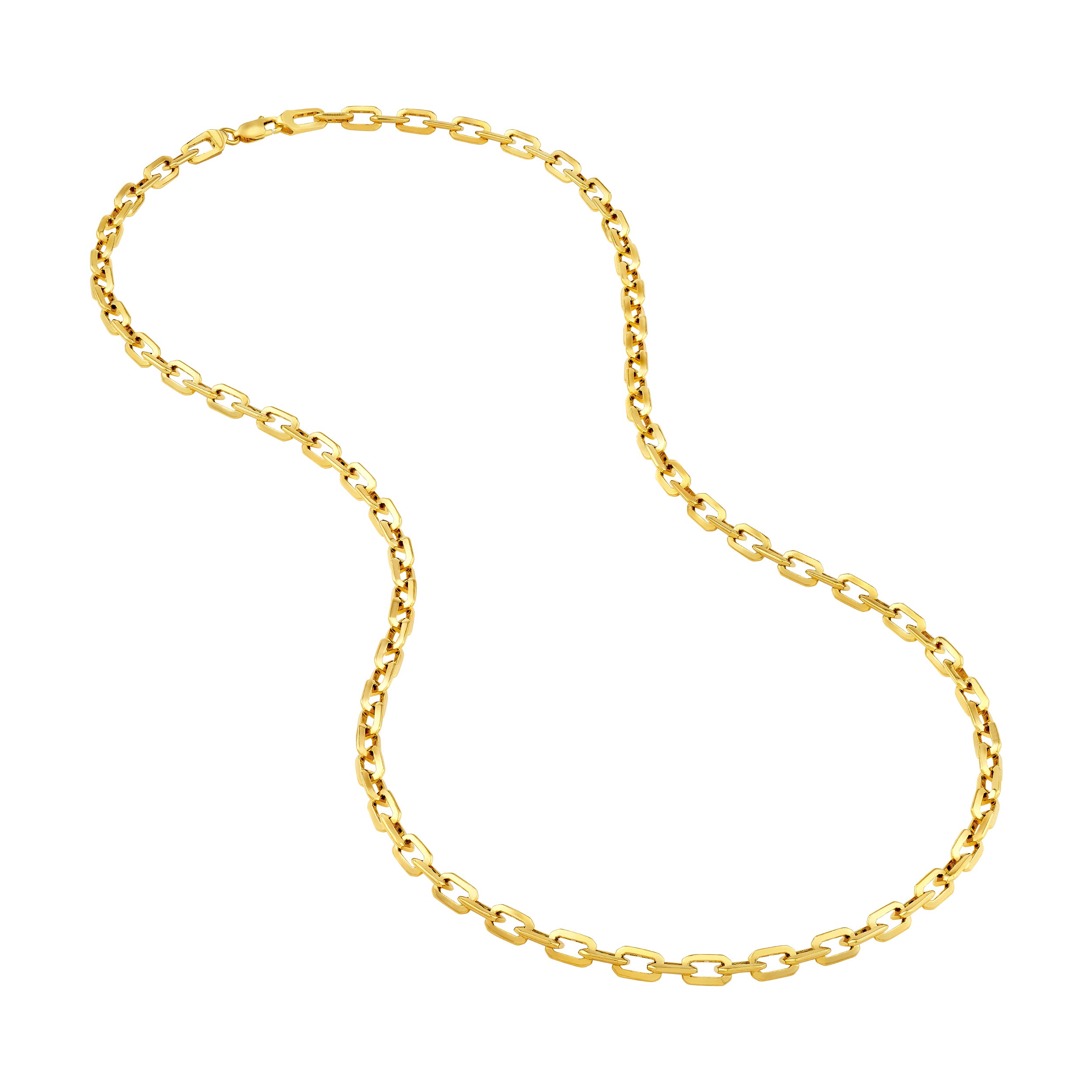 18" LONG LINK OCTAGON NECKLACE | 14K YELLOW GOLD | MF043579-14Y - Brownlee Jewelers