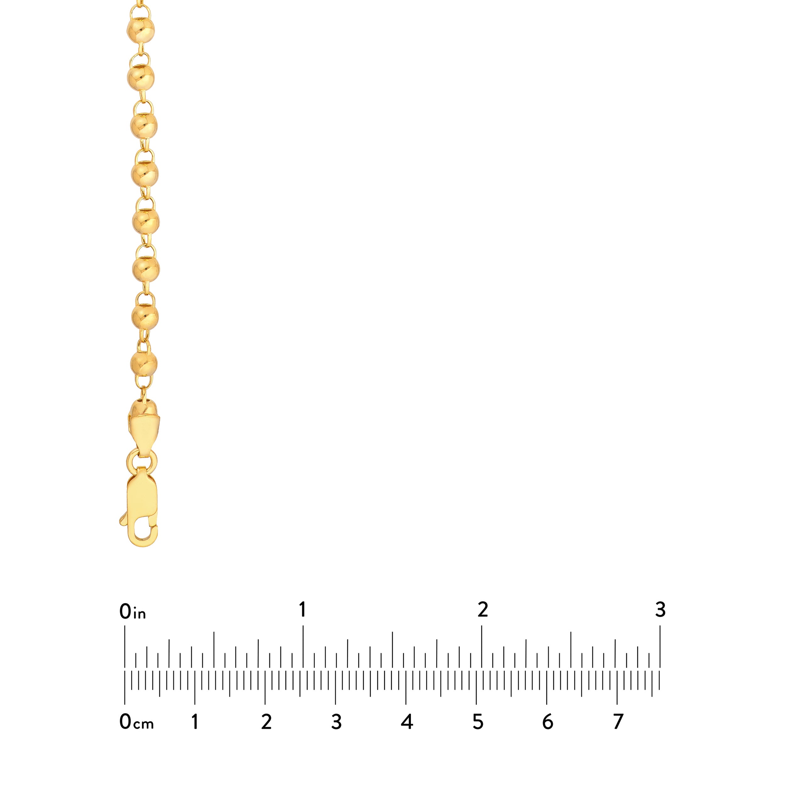 19.75" 3.9MM ROUND BEAD CHAIN NECKLACE | 14K YELLOW GOLD | MF044081-14Y - Brownlee Jewelers