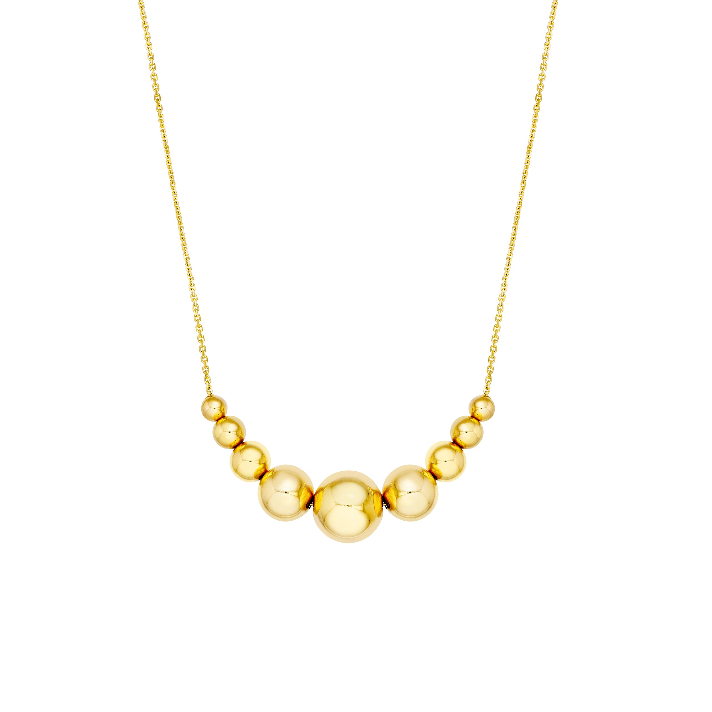18" 0.8MM ADJUSTABLE ROUND CABLE CHAIN NECKLACE | 14K YELLOW GOLD | MF044329-14Y - Brownlee Jewelers