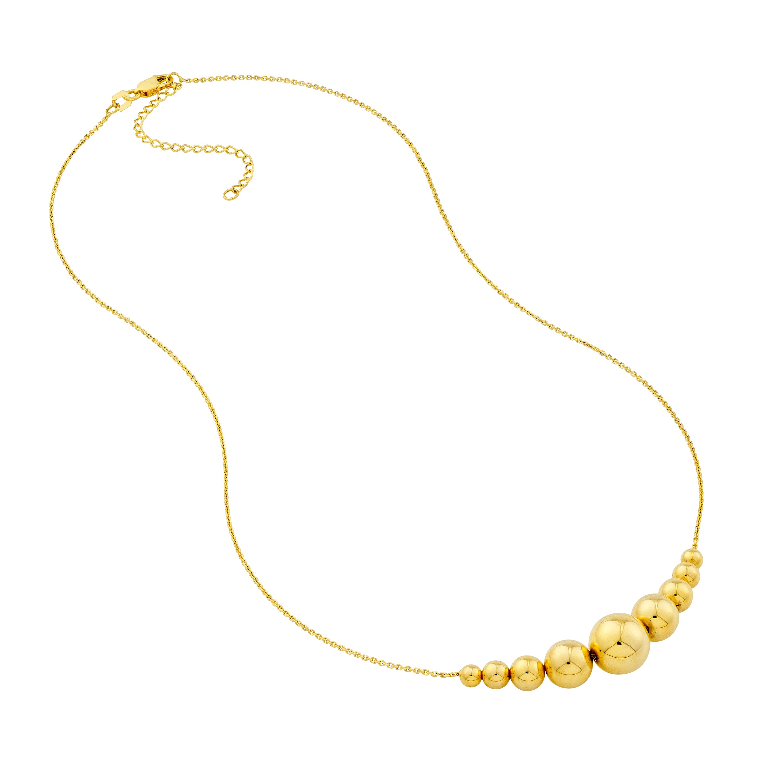18" 0.8MM ADJUSTABLE ROUND CABLE CHAIN NECKLACE | 14K YELLOW GOLD | MF044329-14Y - Brownlee Jewelers