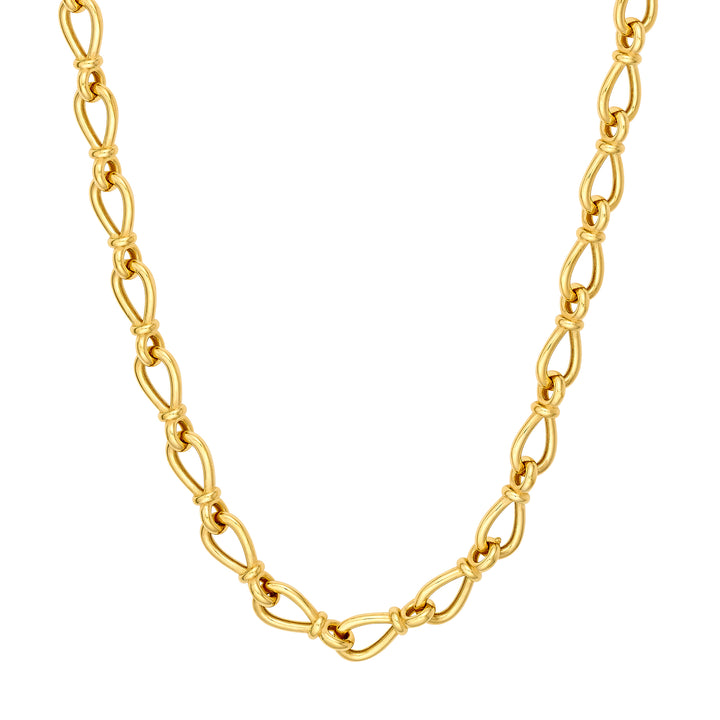 18" 5.3MM FANCY 3D TEARDROP LINK NECKLACE | 14K YELLOW GOLD | MF044613-14Y - Brownlee Jewelers