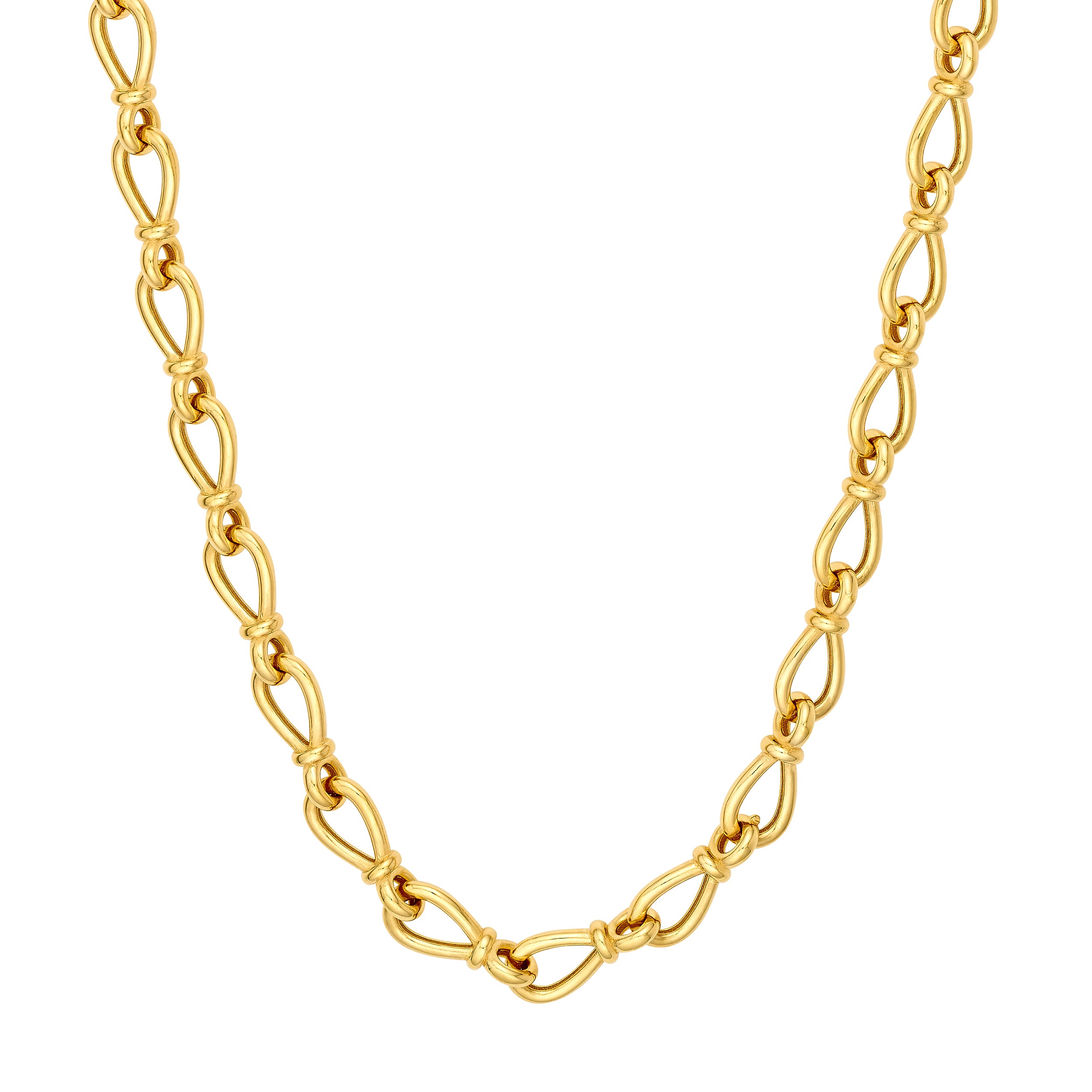 7.5" 5.3MM FANCY 3D TEARDROP LINK BRACELET | 14K YELLOW GOLD | MF044613-14Y - Brownlee Jewelers