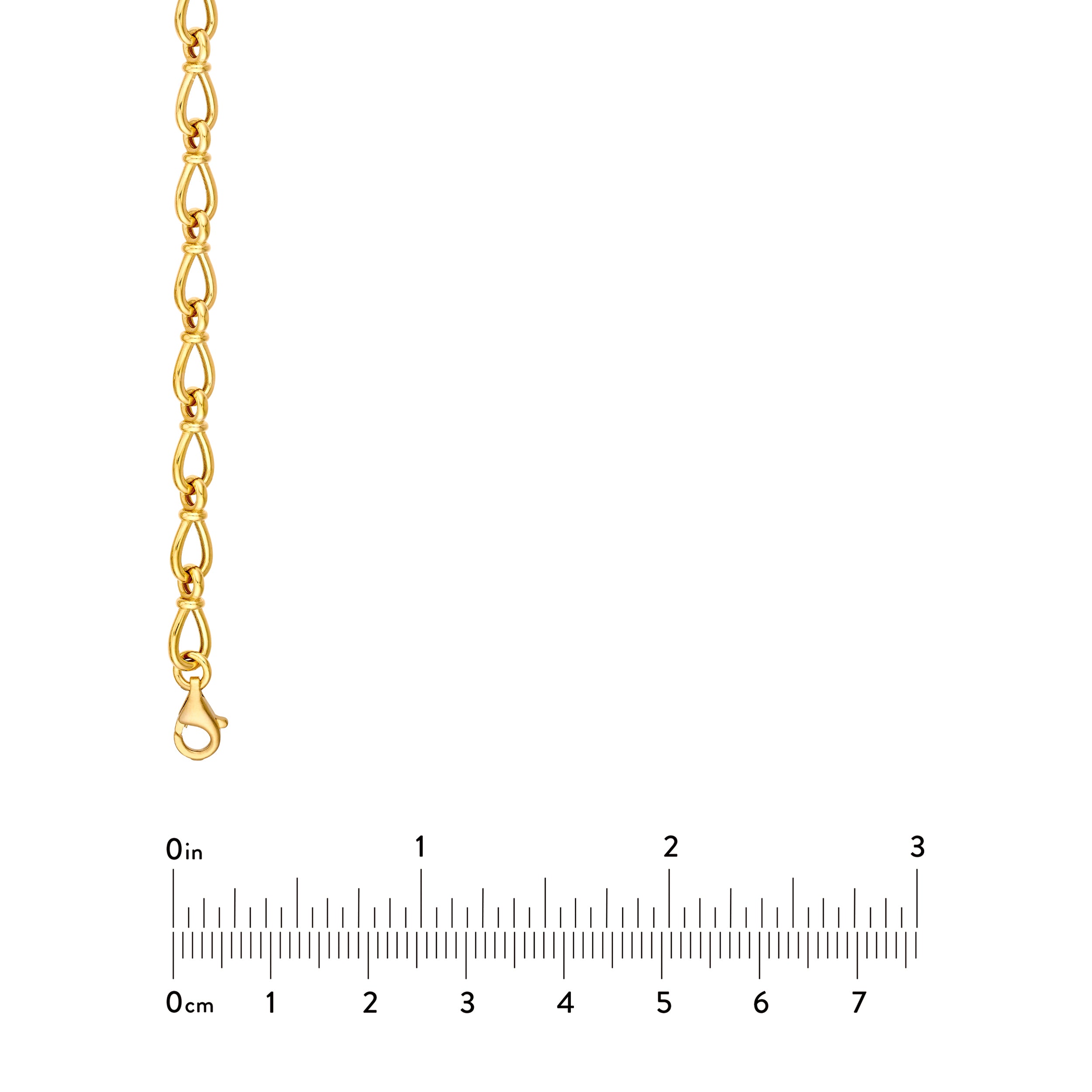 18" 5.3MM FANCY 3D TEARDROP LINK NECKLACE | 14K YELLOW GOLD | MF044613-14Y - Brownlee Jewelers