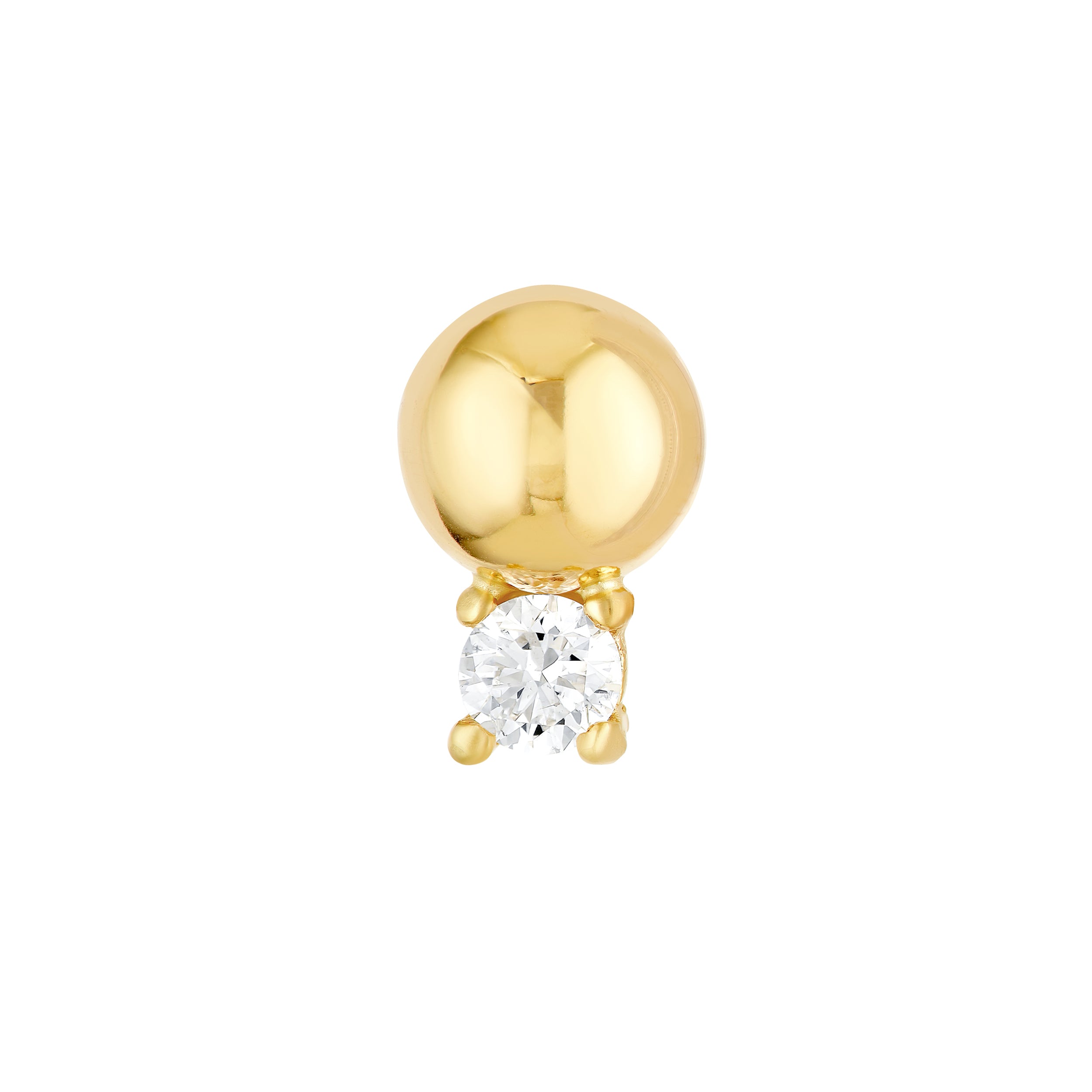 DIAMOND BEAD STUD EARRINGS | 14K YELLOW GOLD | MF045128-14Y - Brownlee Jewelers