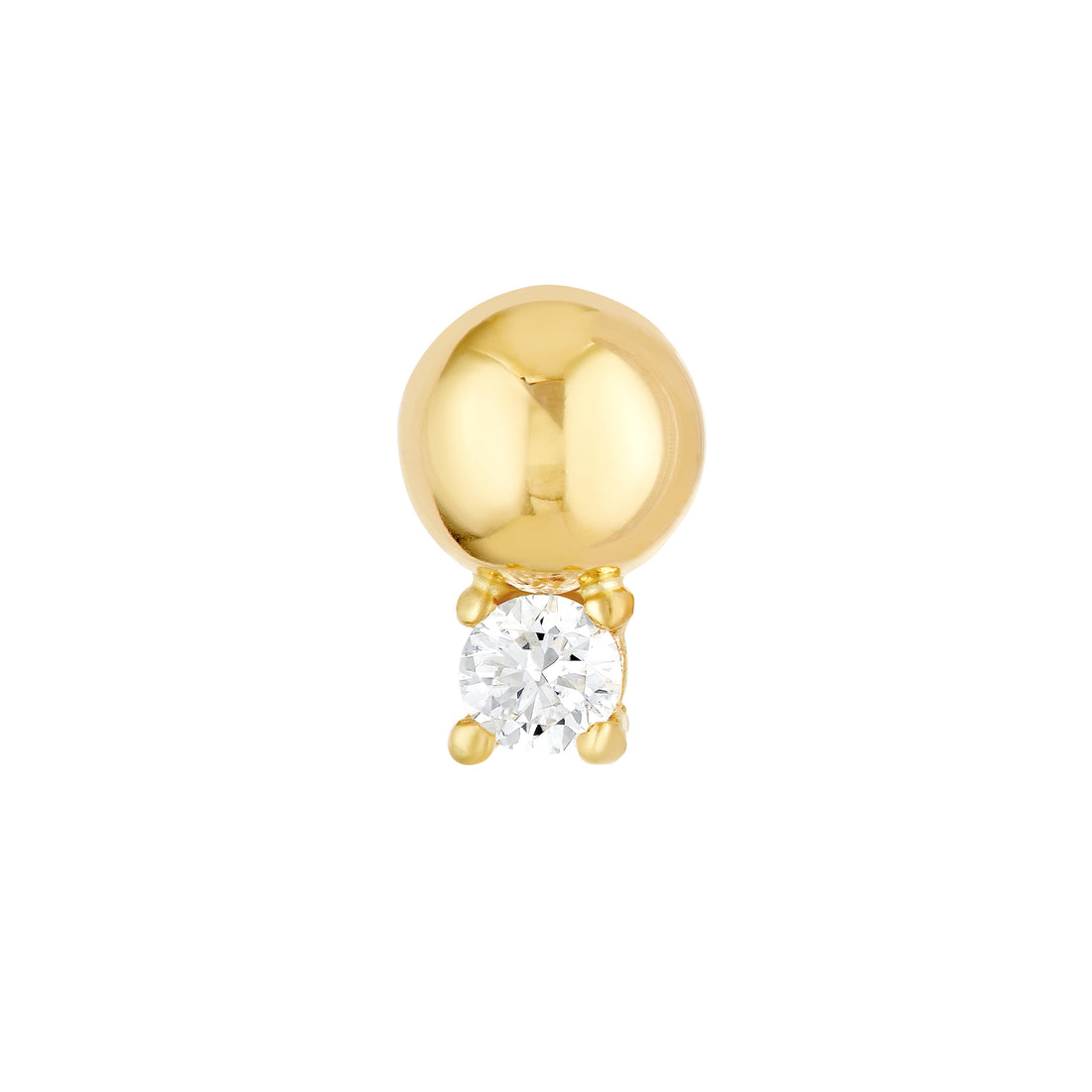 DIAMOND BEAD STUD EARRINGS | 14K YELLOW GOLD | MF045128-14Y - Brownlee Jewelers