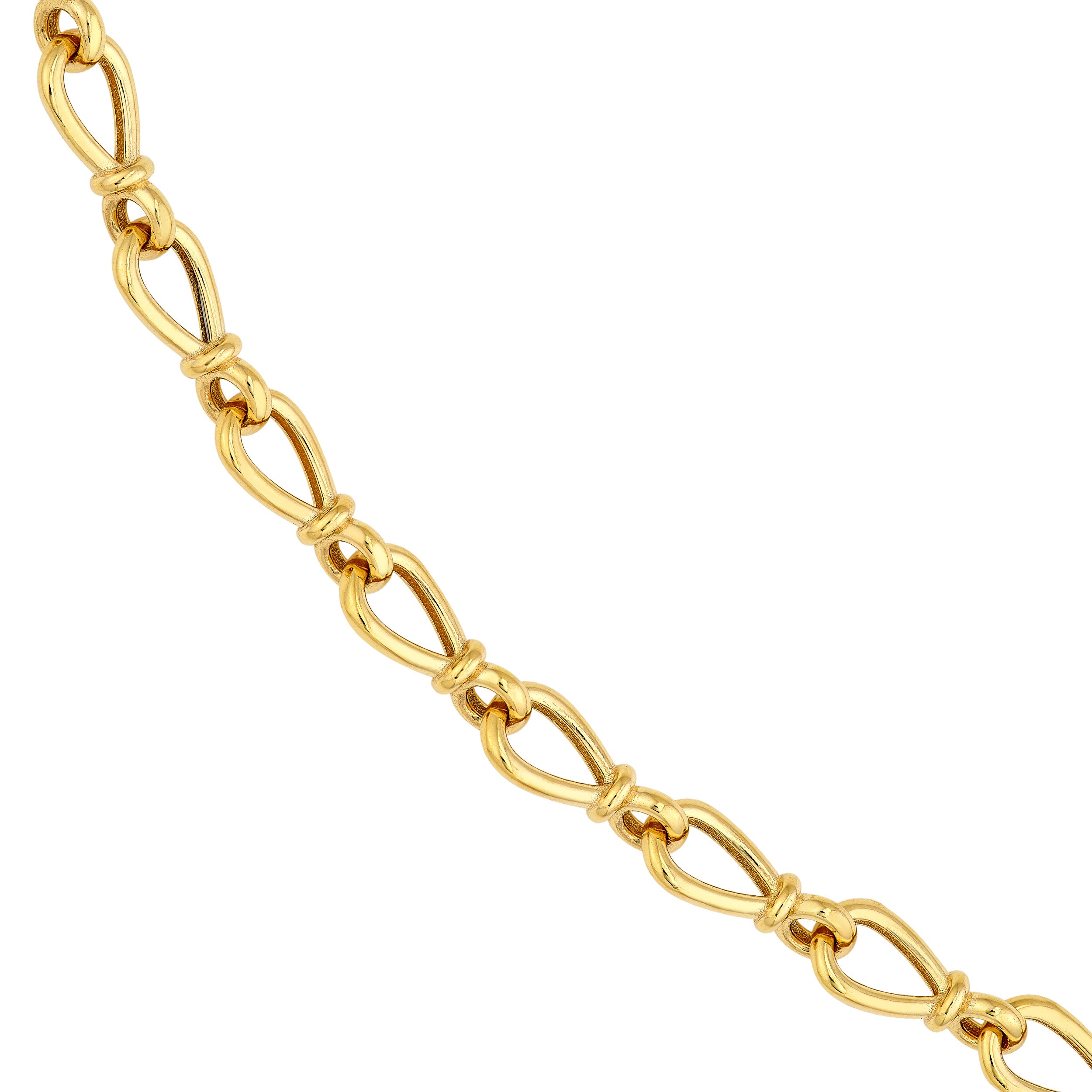24" 3D TEARDROP LINK LARIAT NECKLACE | 14K YELLOW GOLD | MF045171-14Y - Brownlee Jewelers