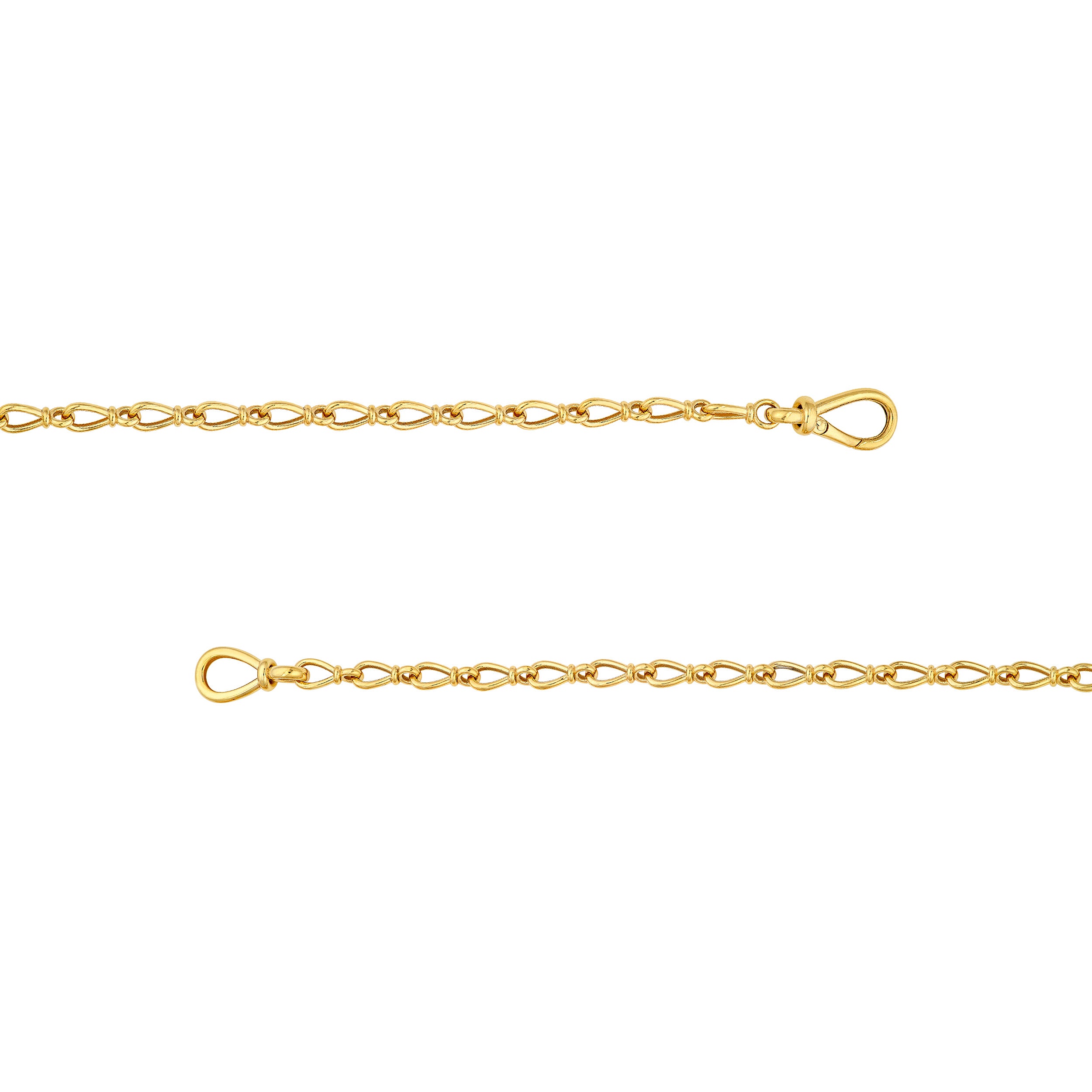 24" 3D TEARDROP LINK LARIAT NECKLACE | 14K YELLOW GOLD | MF045171-14Y - Brownlee Jewelers