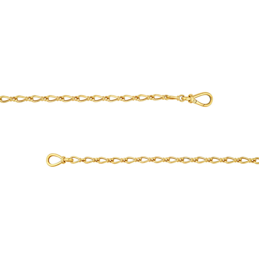 24" 3D TEARDROP LINK LARIAT NECKLACE | 14K YELLOW GOLD | MF045171-14Y - Brownlee Jewelers