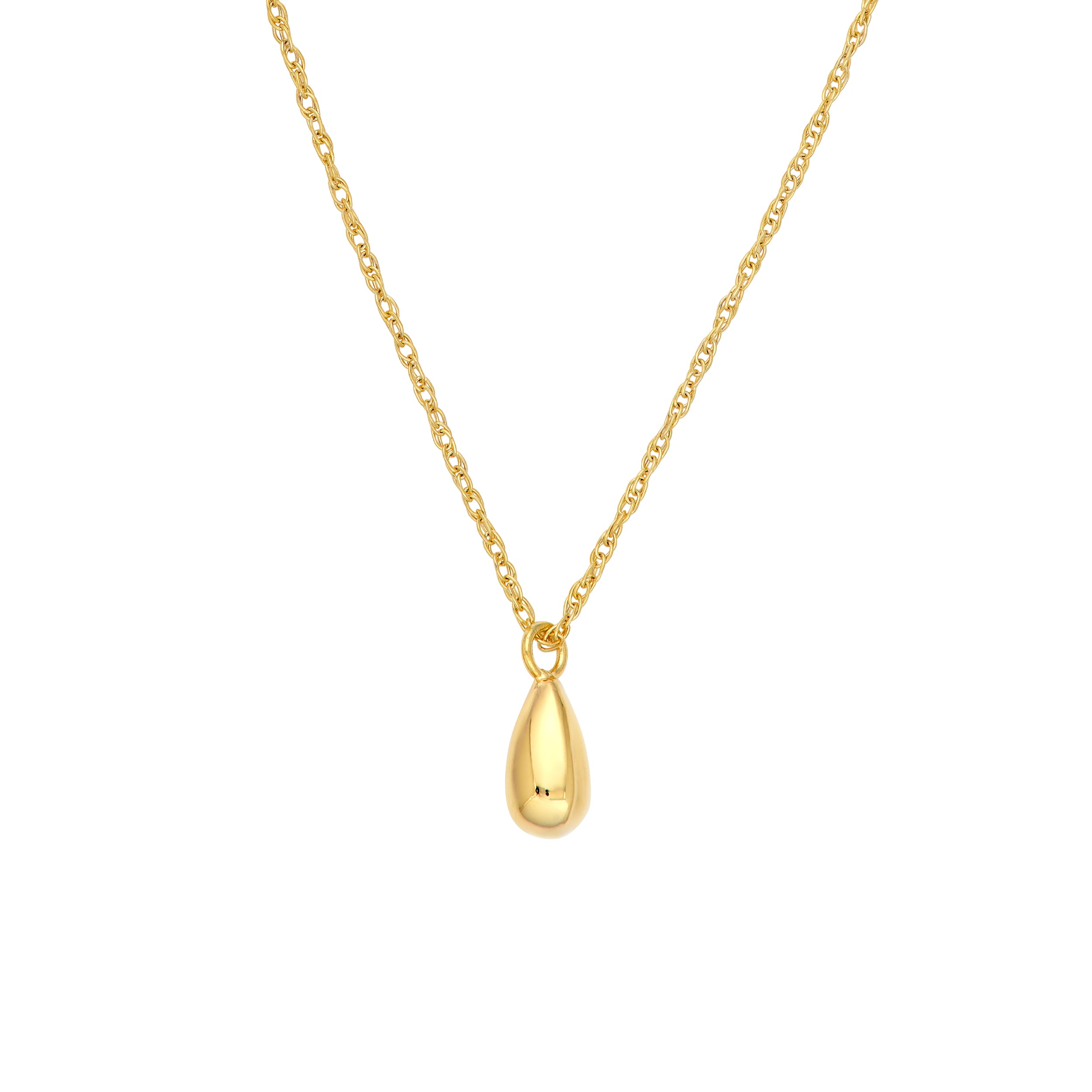 18" TEARDROP PENDANT NECKLACE | 14K YELLOW GOLD | MF045277-14Y - Brownlee Jewelers