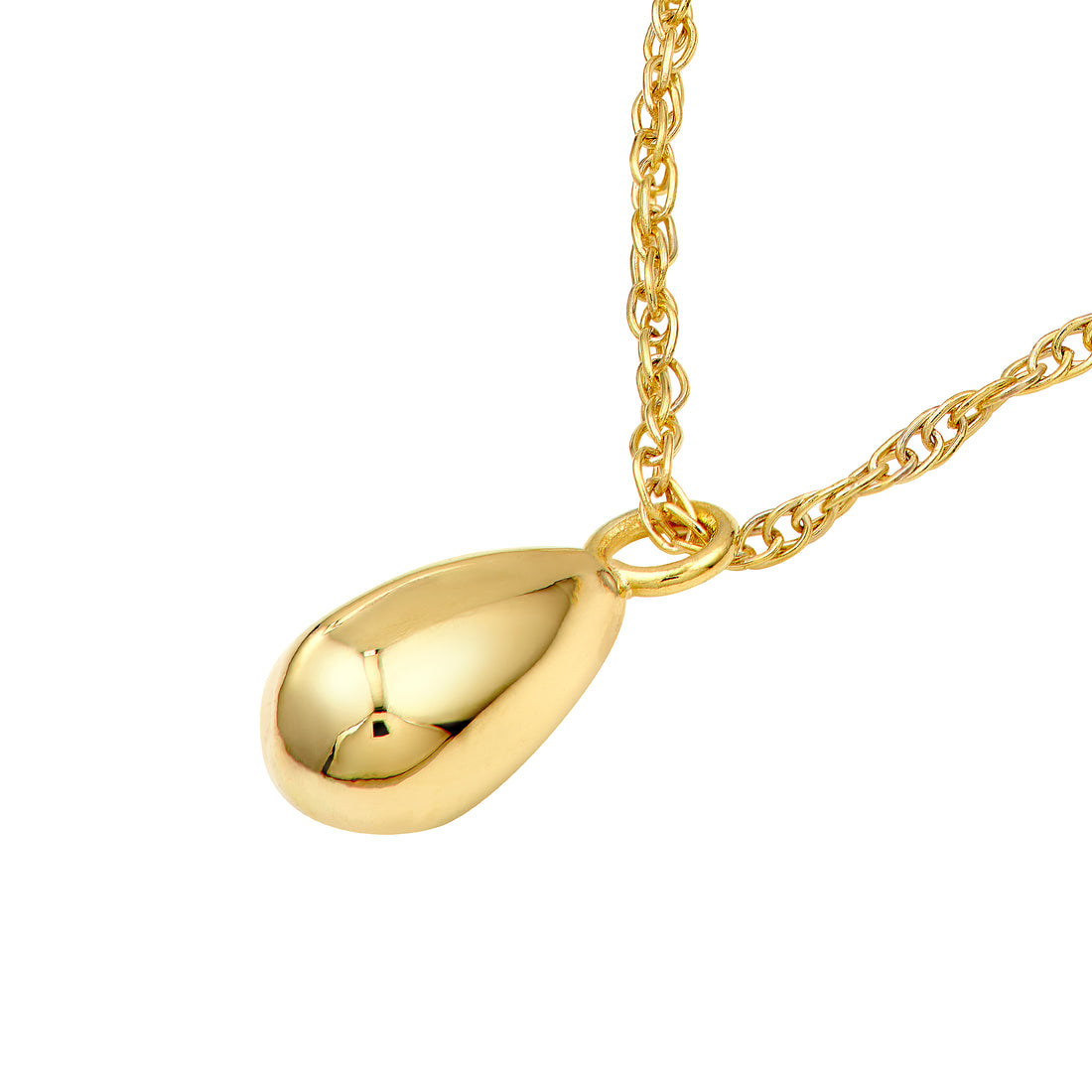 18" TEARDROP PENDANT NECKLACE | 14K YELLOW GOLD | MF045277-14Y - Brownlee Jewelers