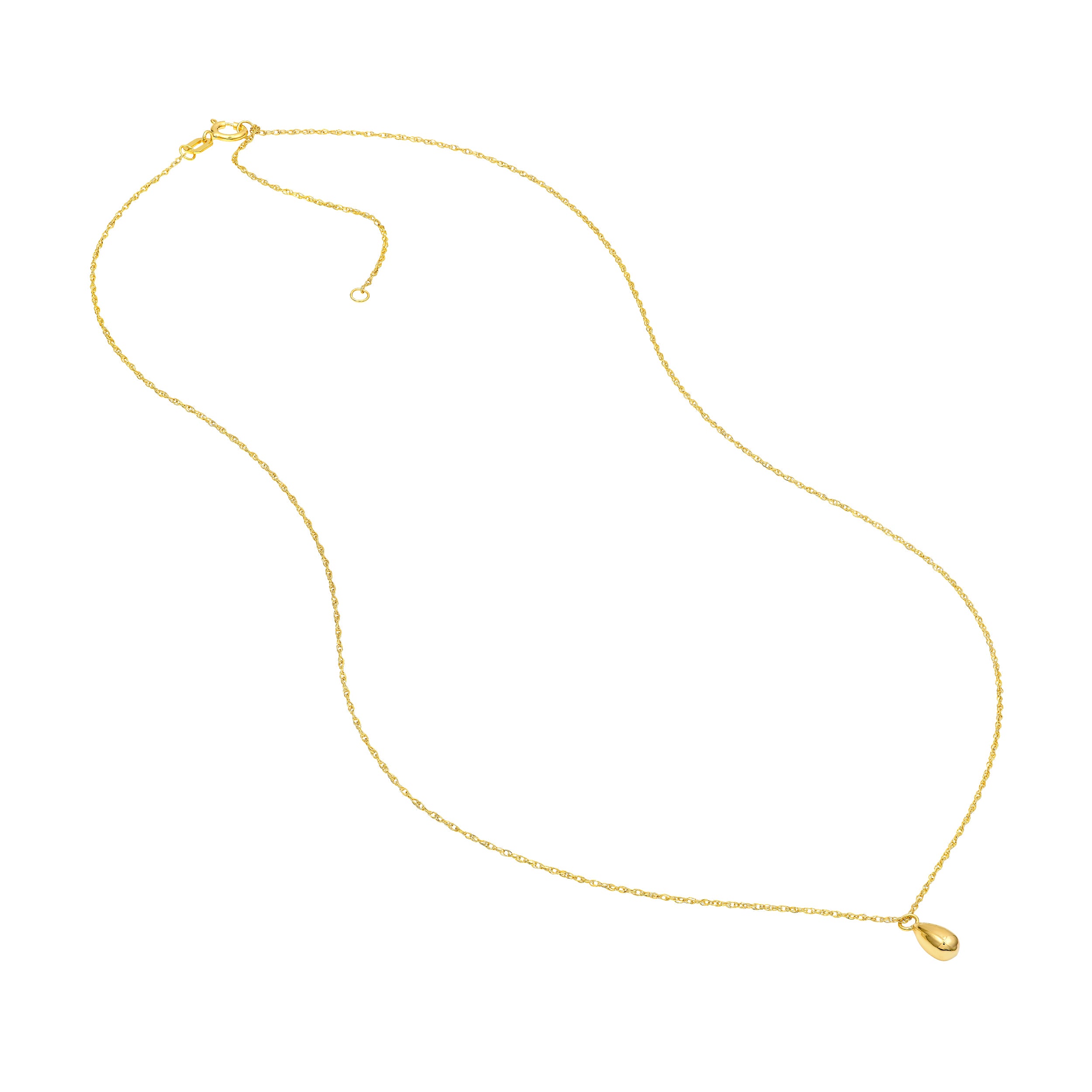 18" TEARDROP PENDANT NECKLACE | 14K YELLOW GOLD | MF045277-14Y - Brownlee Jewelers