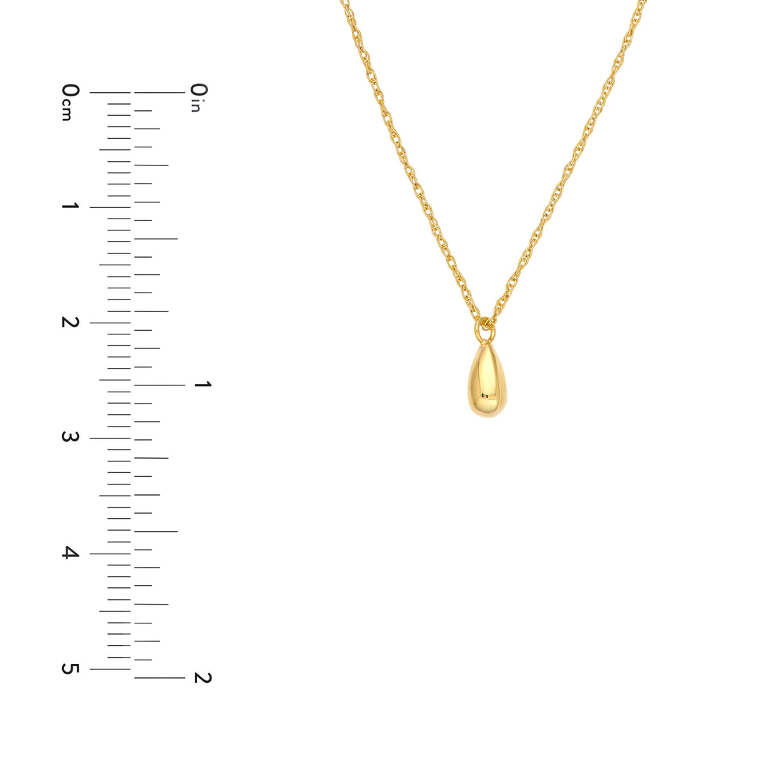 18" TEARDROP PENDANT NECKLACE | 14K YELLOW GOLD | MF045277-14Y - Brownlee Jewelers